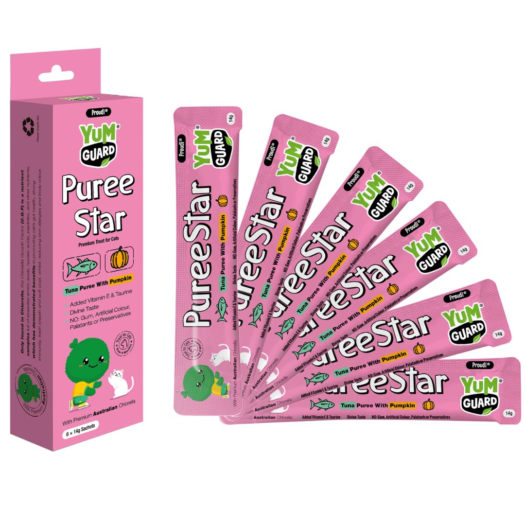 YumGuard Puree Star for Dog & Cat Tuna with Pumpkin - 14g x 6 | PeekAPaw Pet Supplies