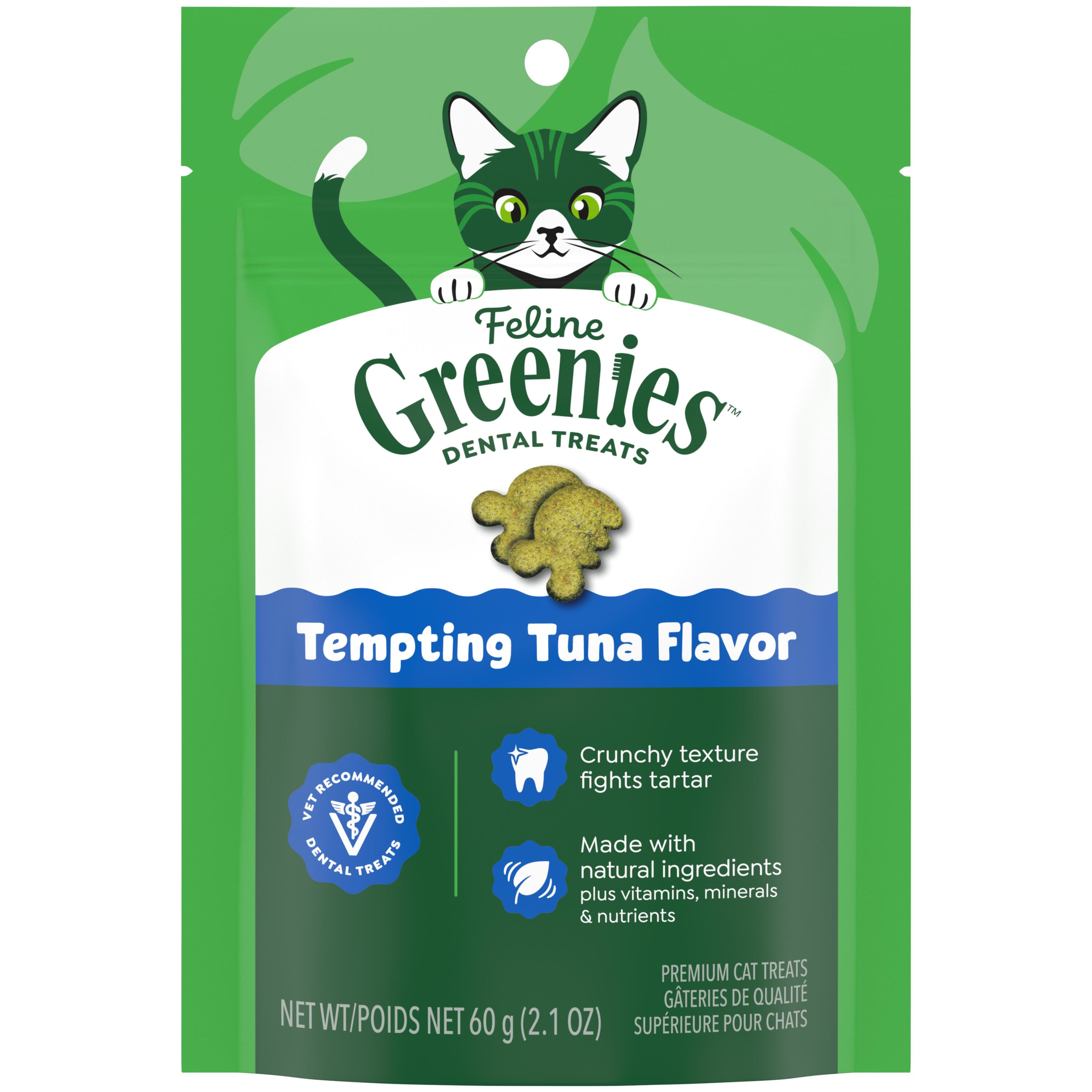 GREENIES Feline Dental Cat Treat Tempting Tuna Flavour front of pack