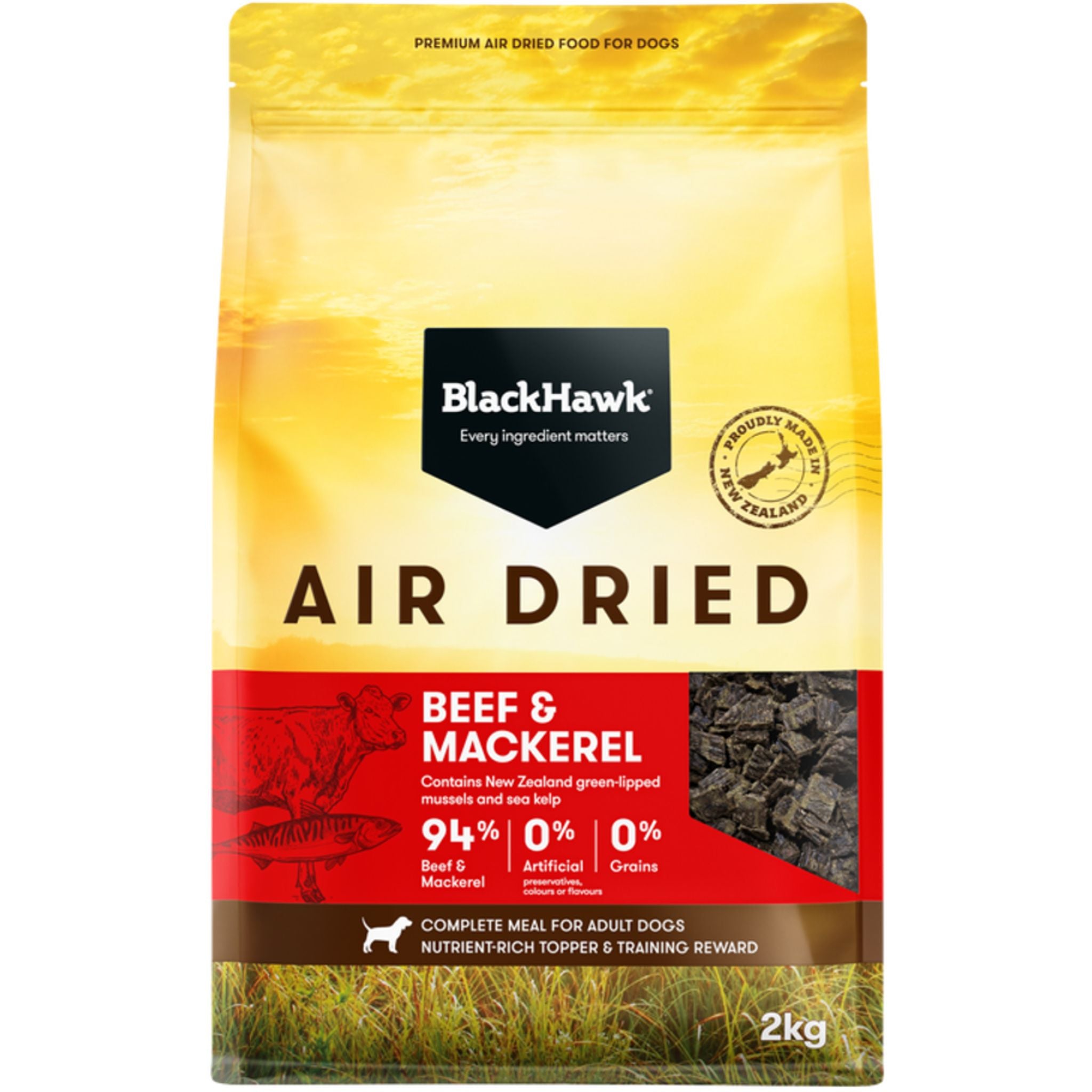 Black Hawk Beef & Mackerel Air Dried Adult Dog Food