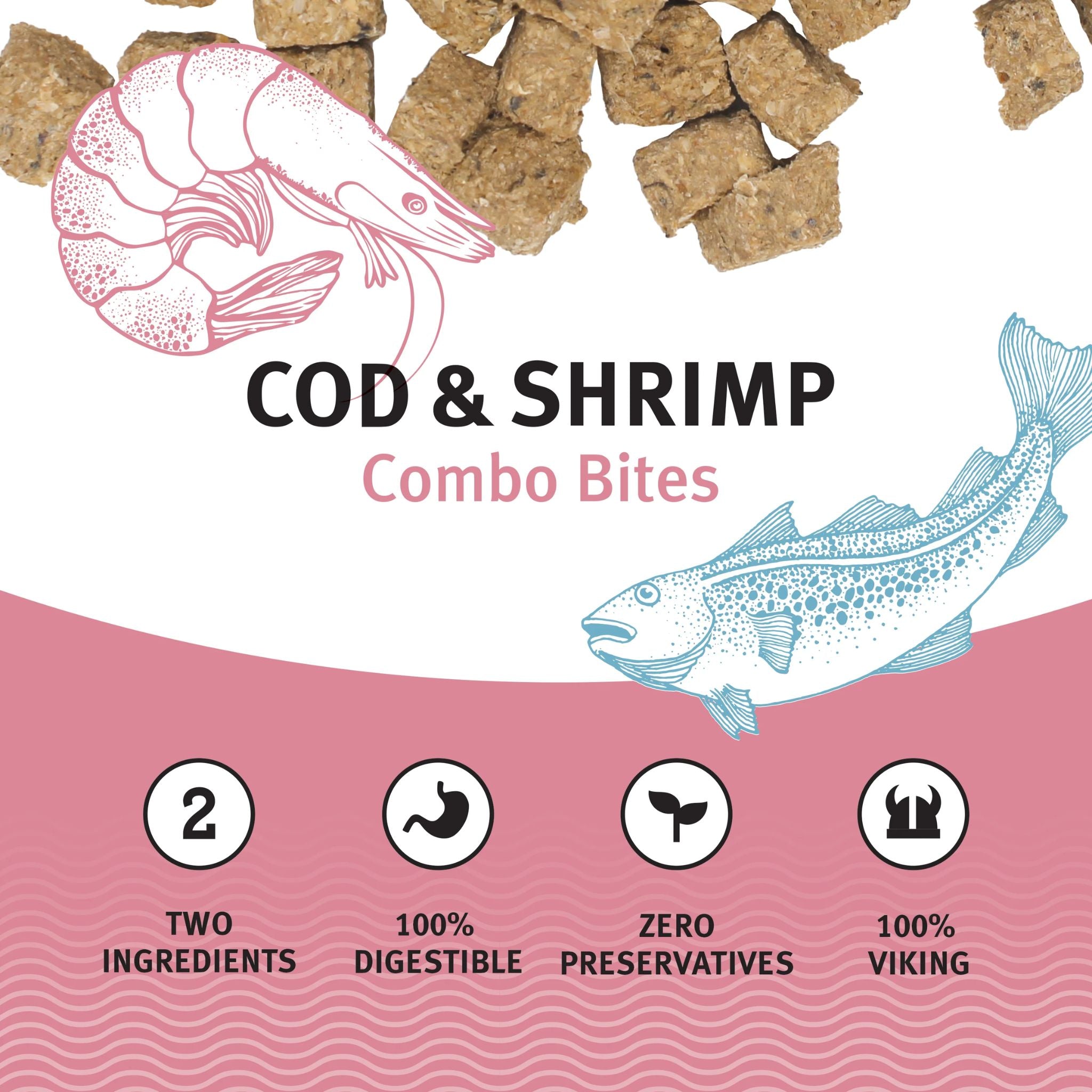 Icelandic+ Dog Treats Cod & Shrimp Combo Bites
