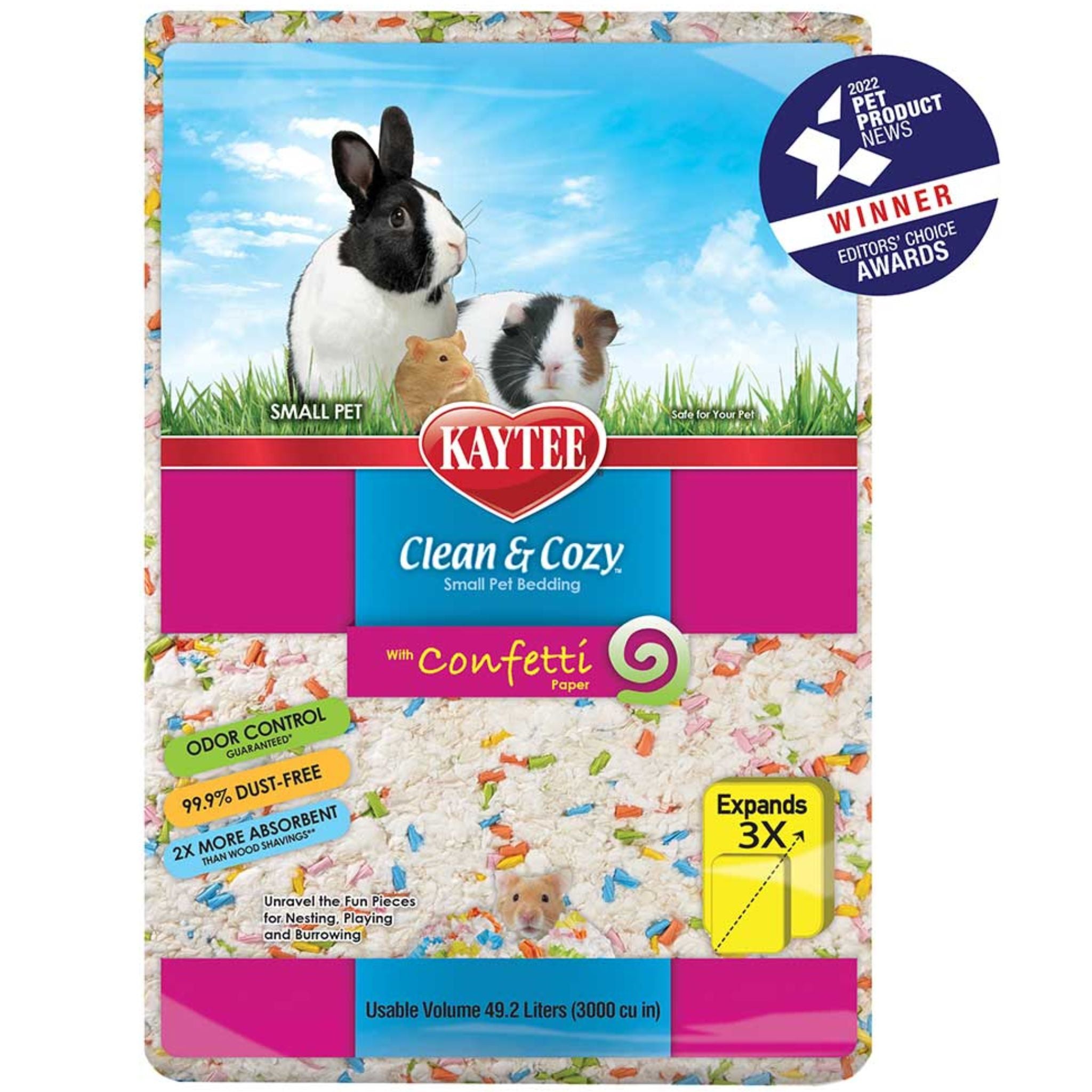 Kaytee Clean & Cozy Bedding with Confetti