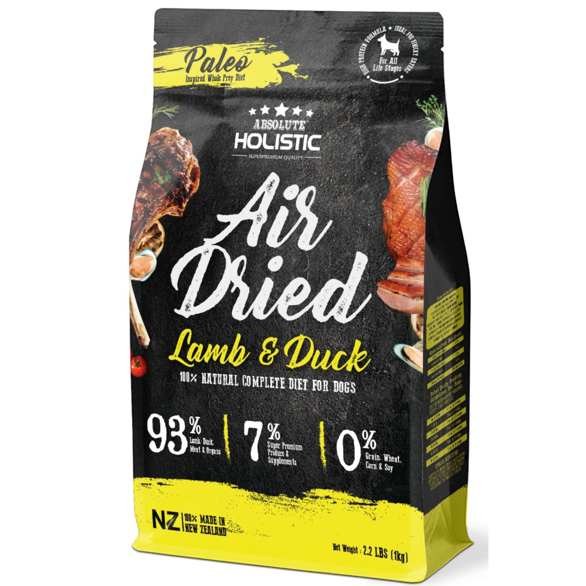 Absolute Holistic Air Dried Dog Food Lamb & Duck