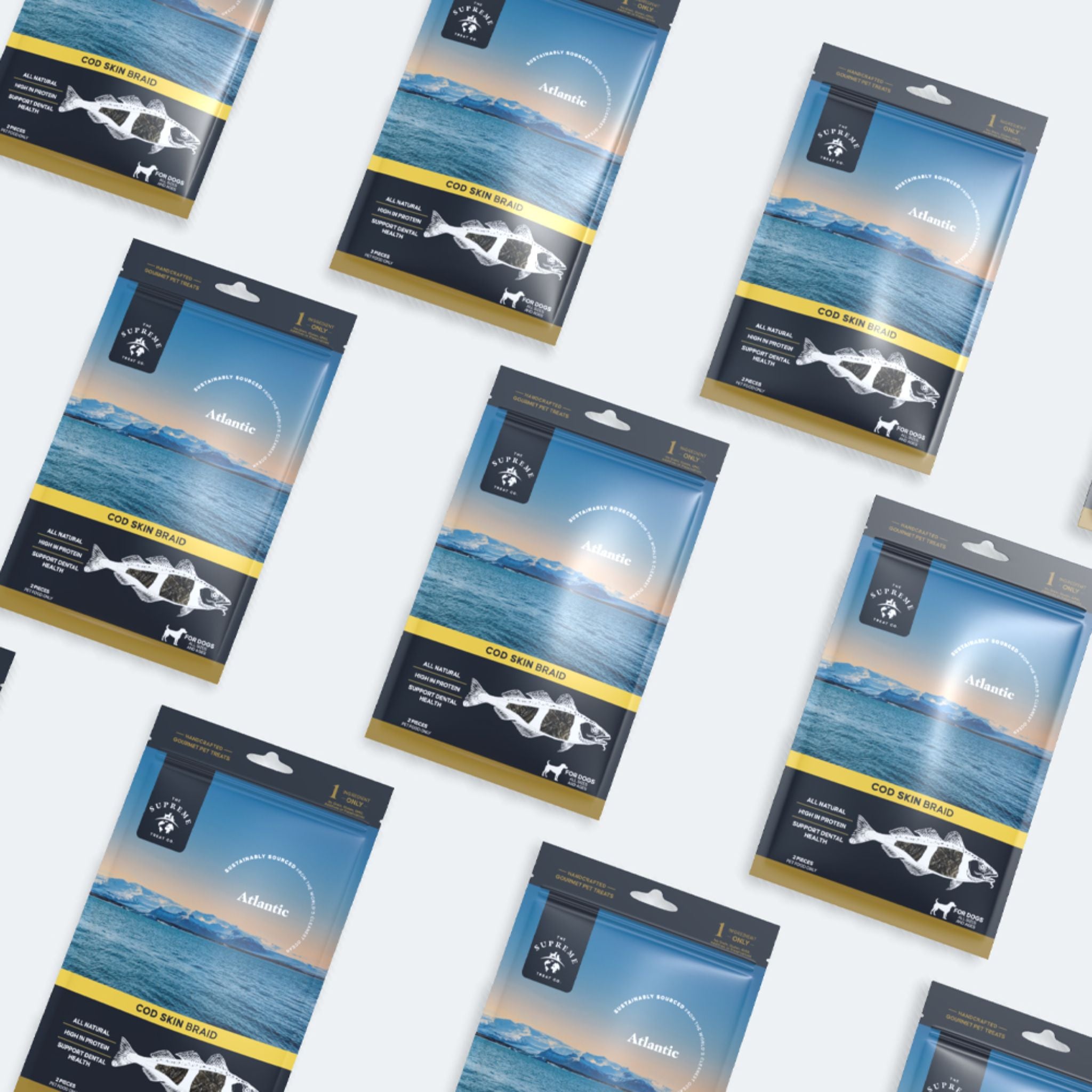 The Supreme Treat Co Braid Cod Skin Dog Treats