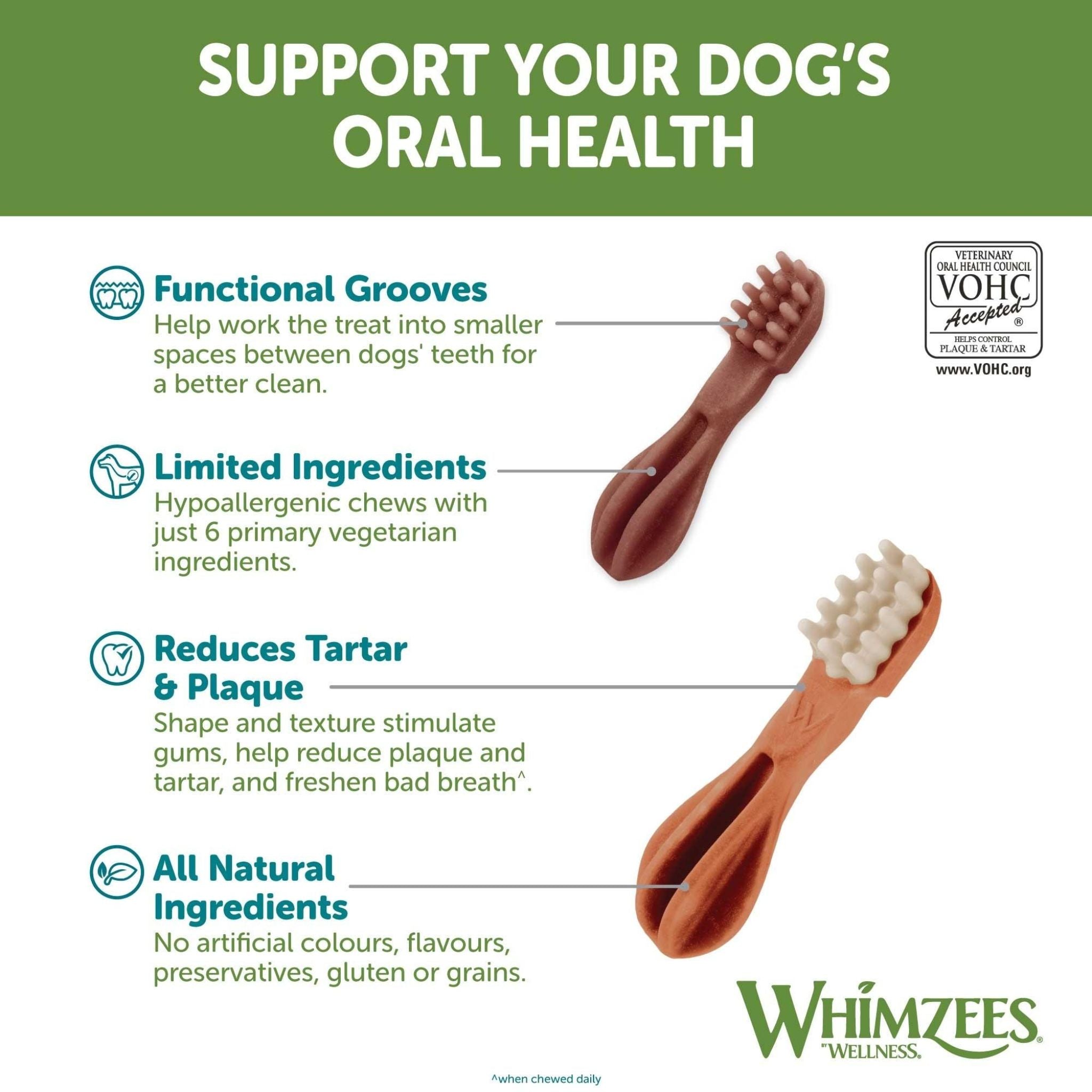 Whimzees Dental Dog Treats Toothbrush