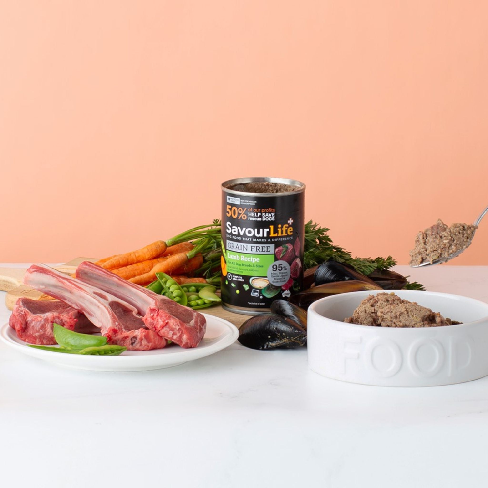 SavourLife Grain Free Adult Lamb Wet Dog Food Cans