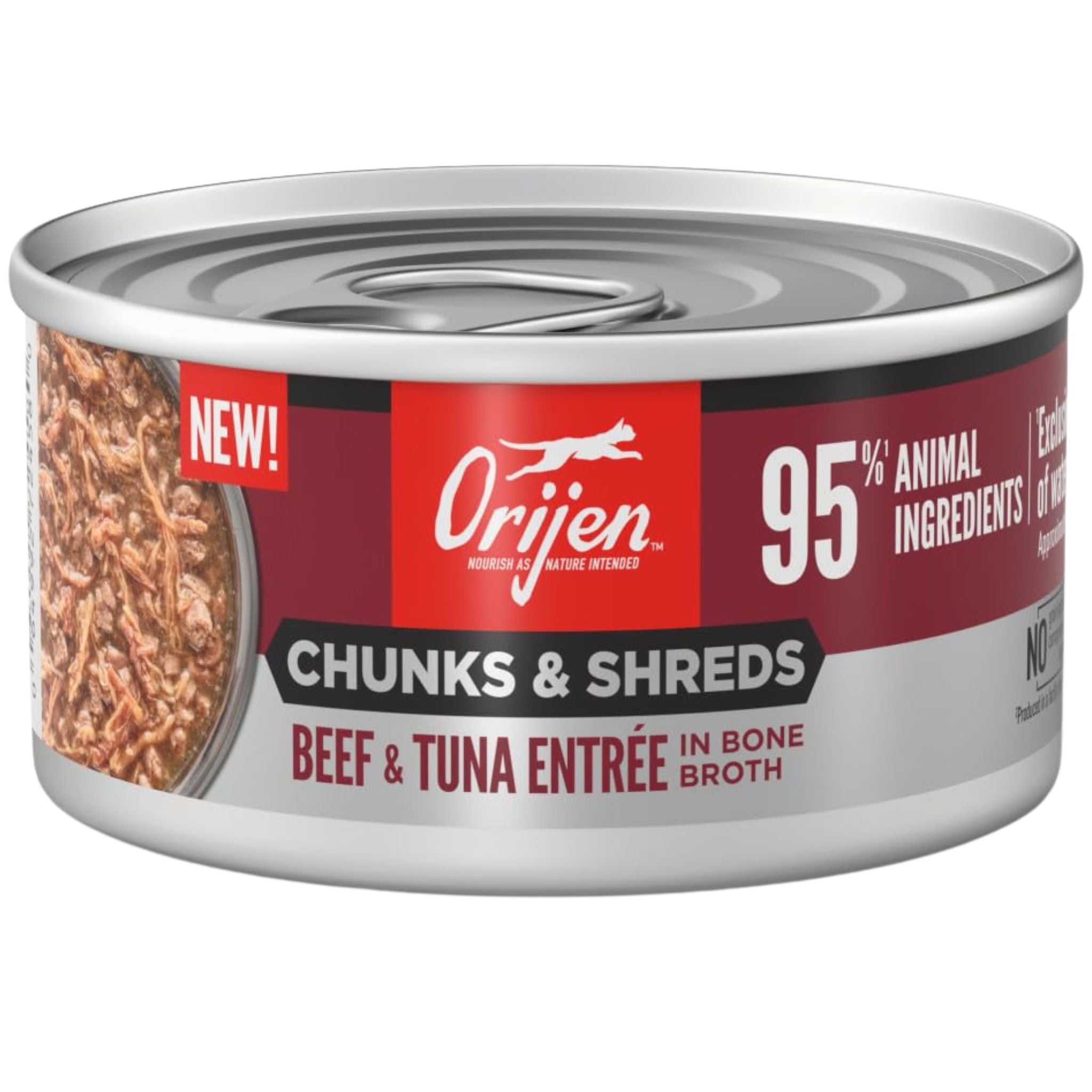 Orijen Wet Cat Food Chunks & Shreds Beef and Tuna Entree