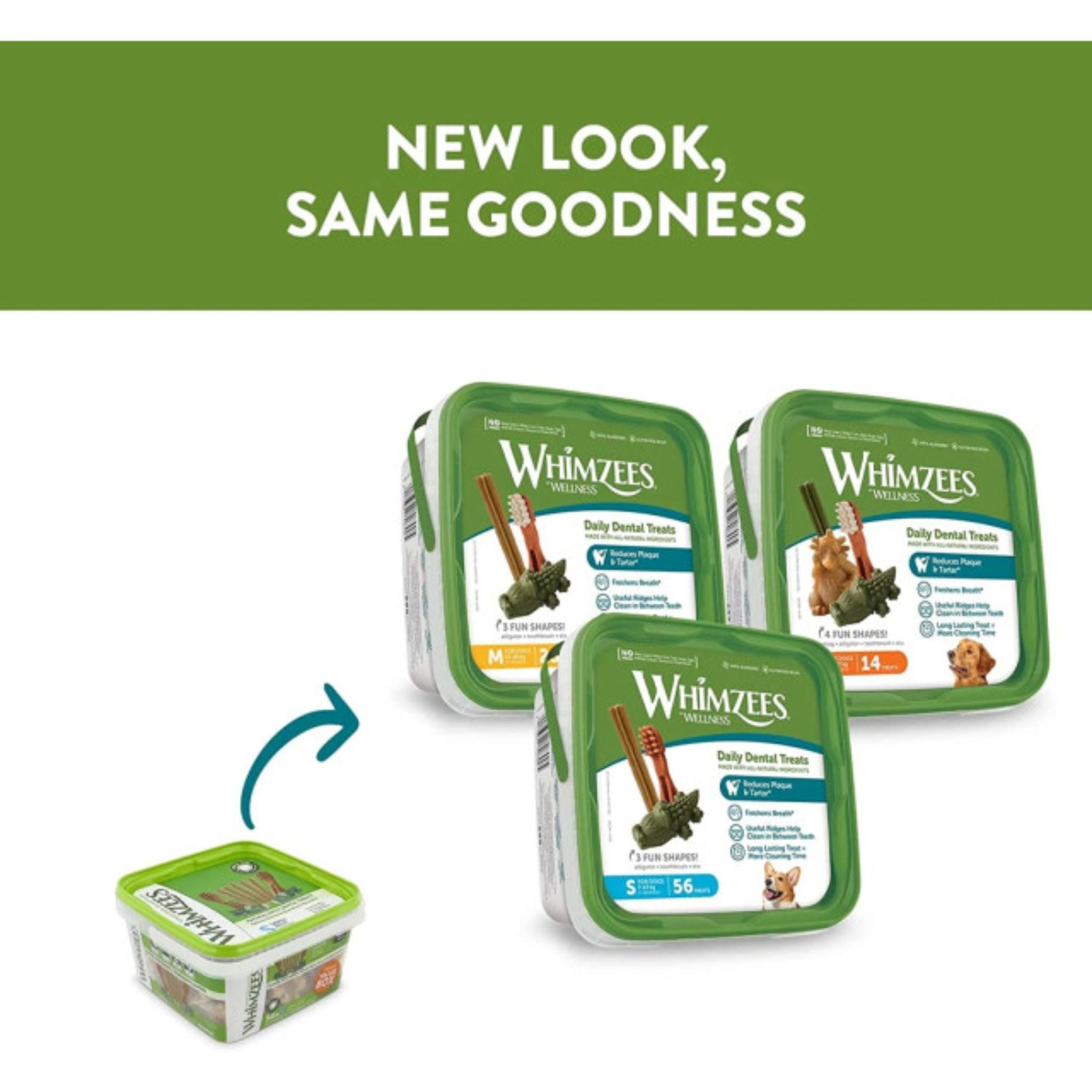 Whimzees Dental Dog Treats Variety Boxes - Alligator + Stix + Toothbrush