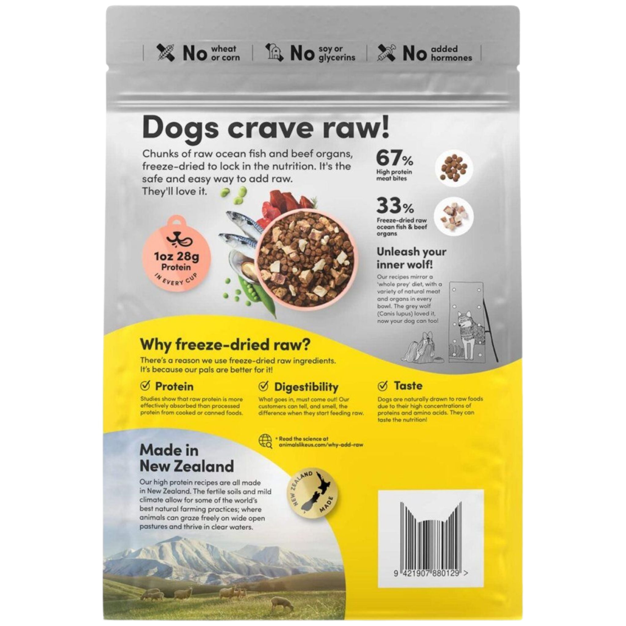Animals Like Us Dog Food RawMix33 with Ocean Fish