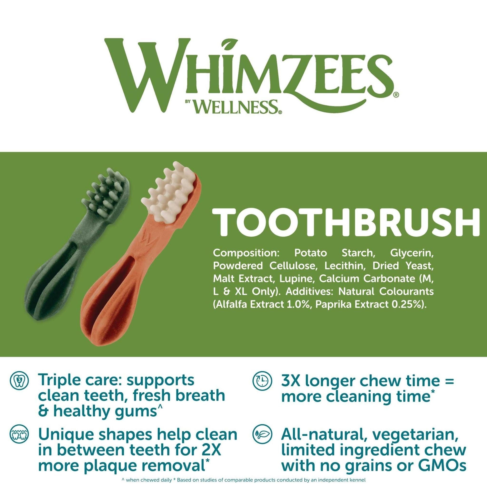 Whimzees Dental Dog Treats Toothbrush