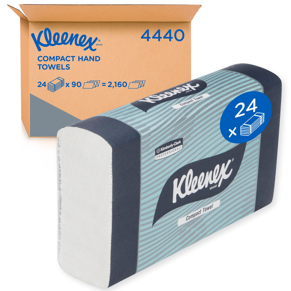 Kleenex 4440 compact interleaved hand towels pack