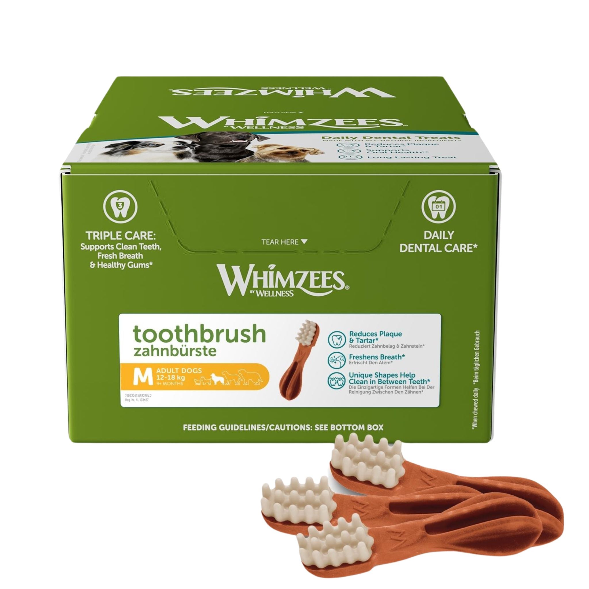Whimzees Dental Dog Treats Toothbrush