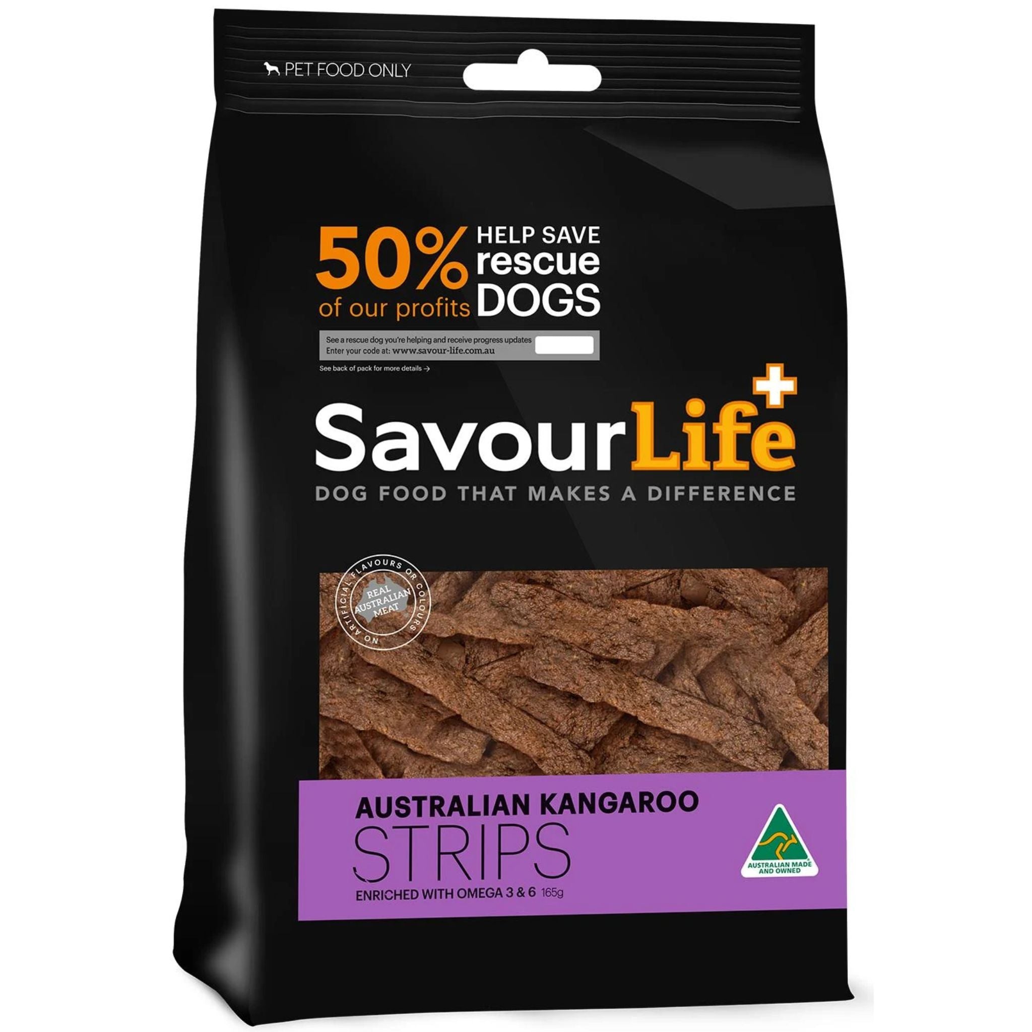 SavourLife Australian Kangaroo Strips Dog Treats