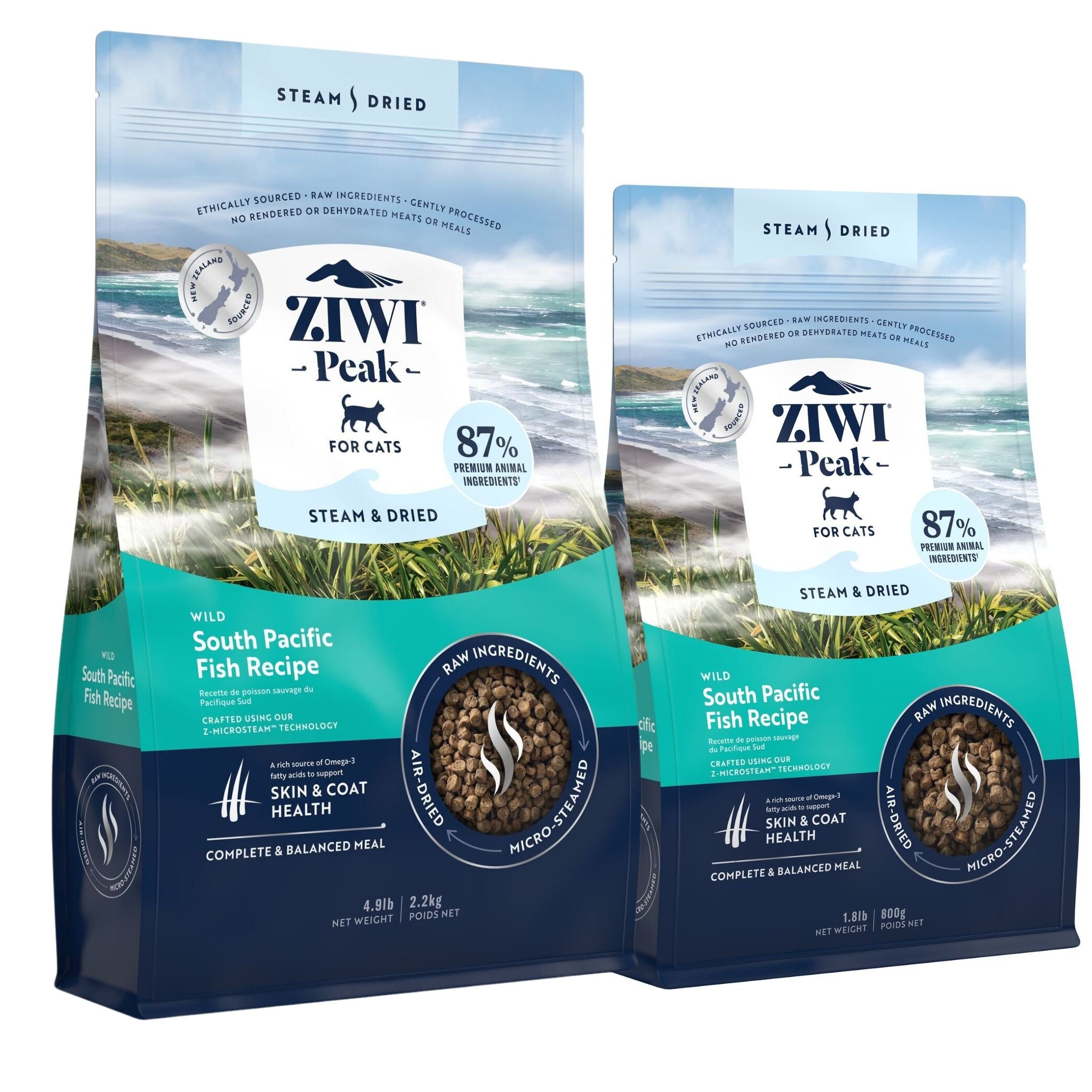 Ziwi Peak Steam and Dried Cat Food Wild South Pacific Fish