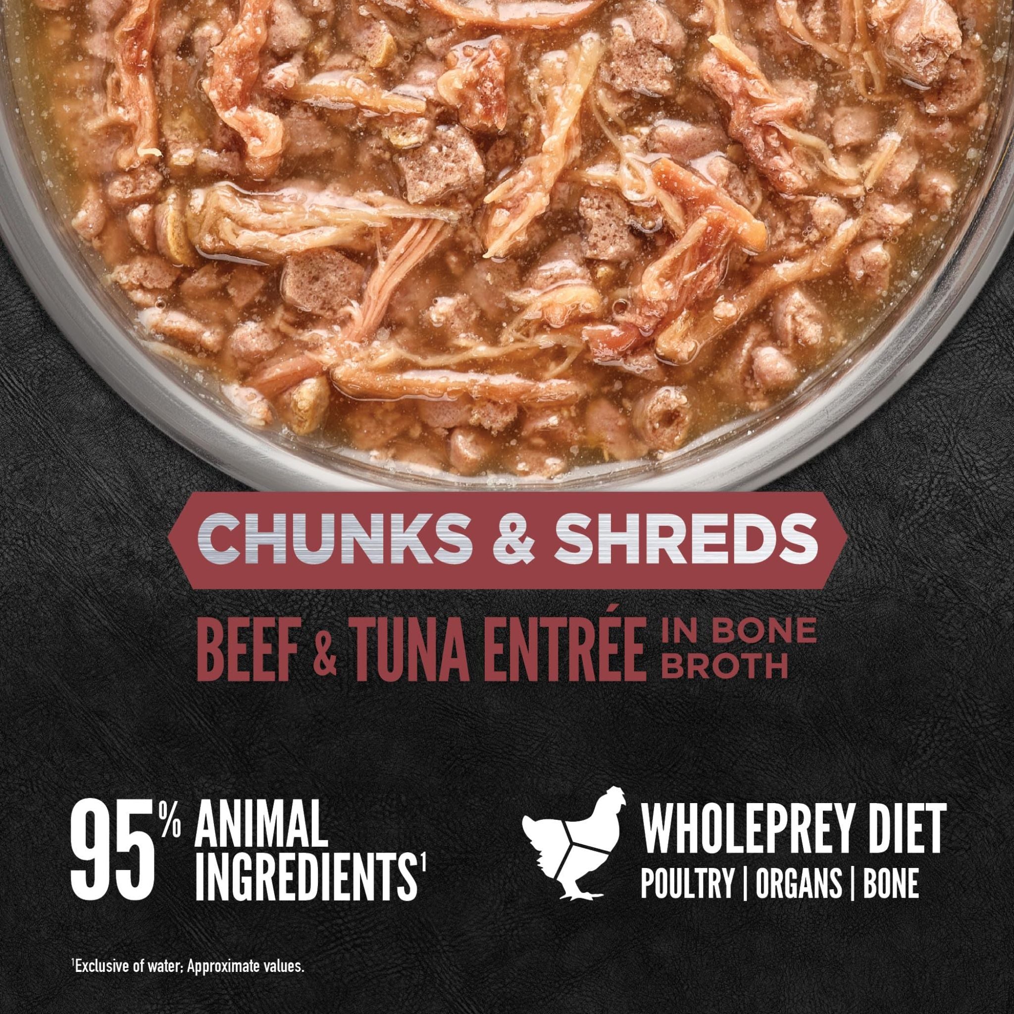 Orijen Wet Cat Food Chunks & Shreds Beef and Tuna Entree