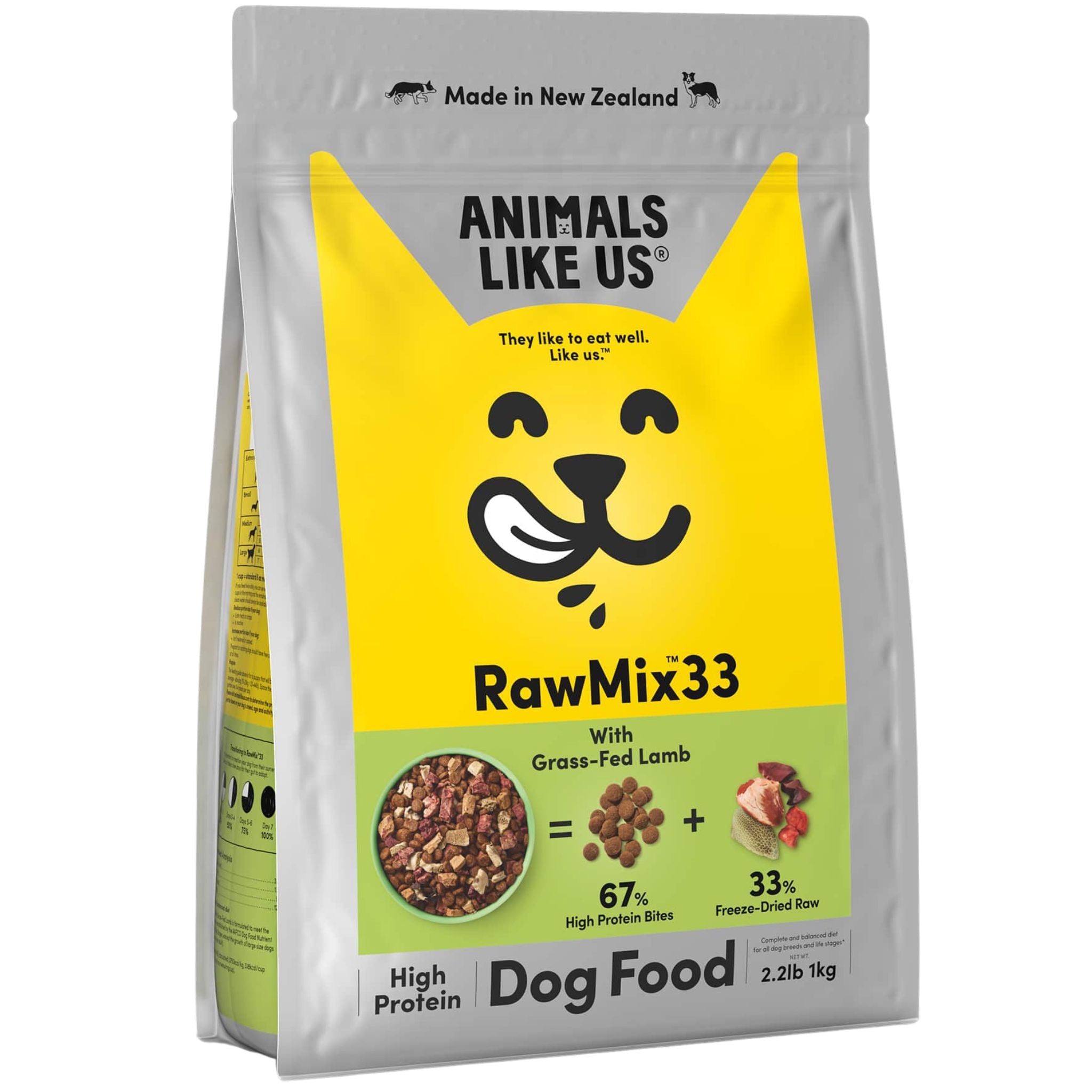 Animals Like Us Dog Food RawMix33 with Grass-Feed Lamb