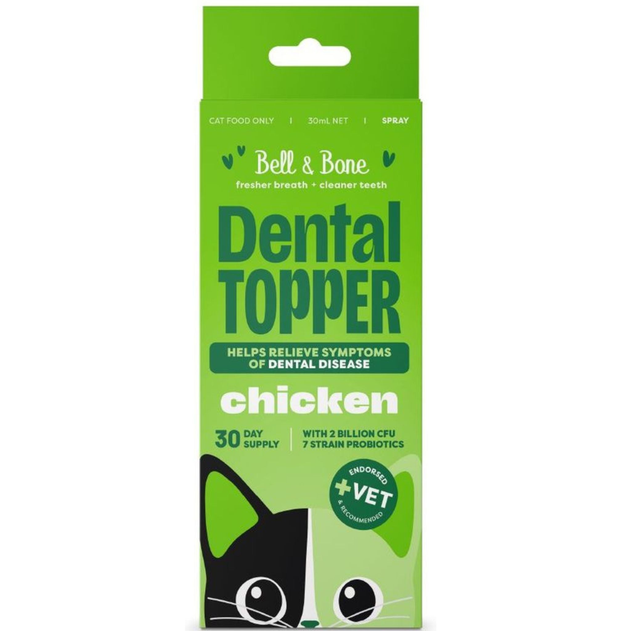 Bell and Bone Cat Dental Topper - Chicken