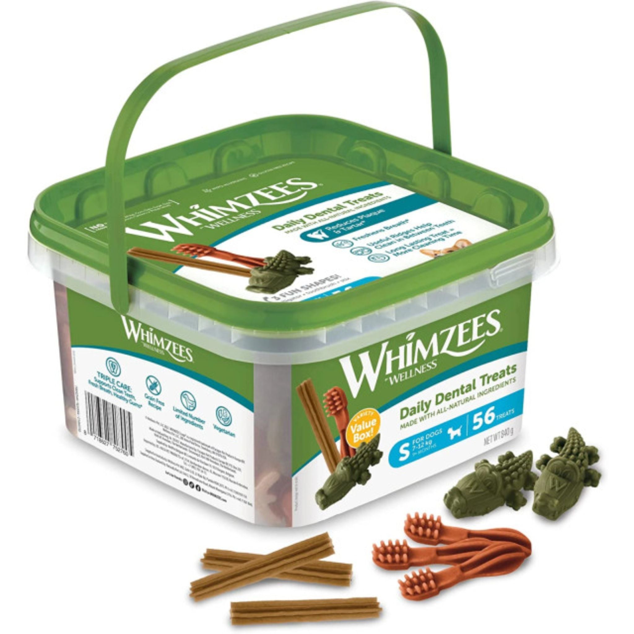 Whimzees Dental Dog Treats Variety Boxes - Alligator + Stix + Toothbrush