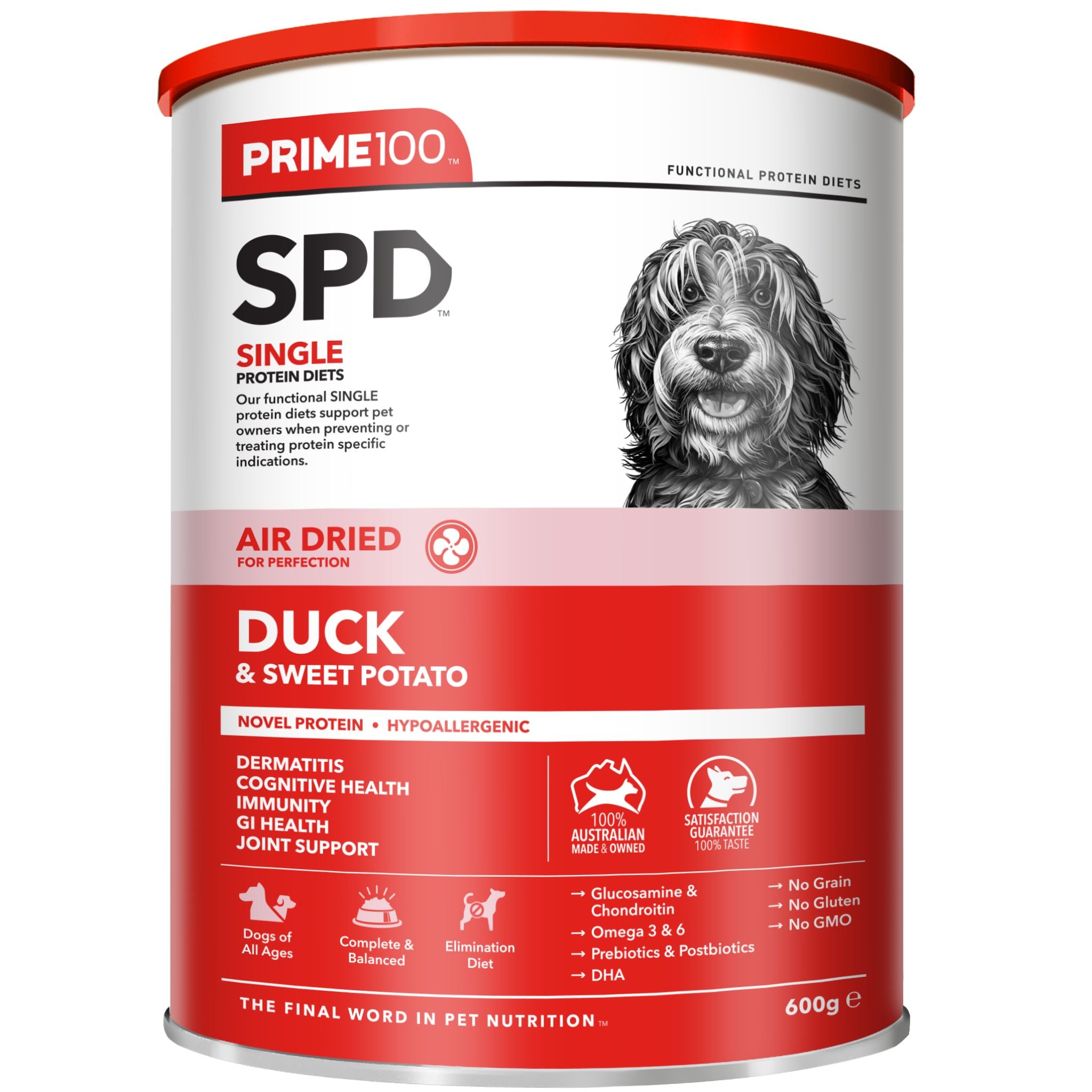 Prime100 SPD Air Dry Dog Food for Adult Duck & Sweet Potato