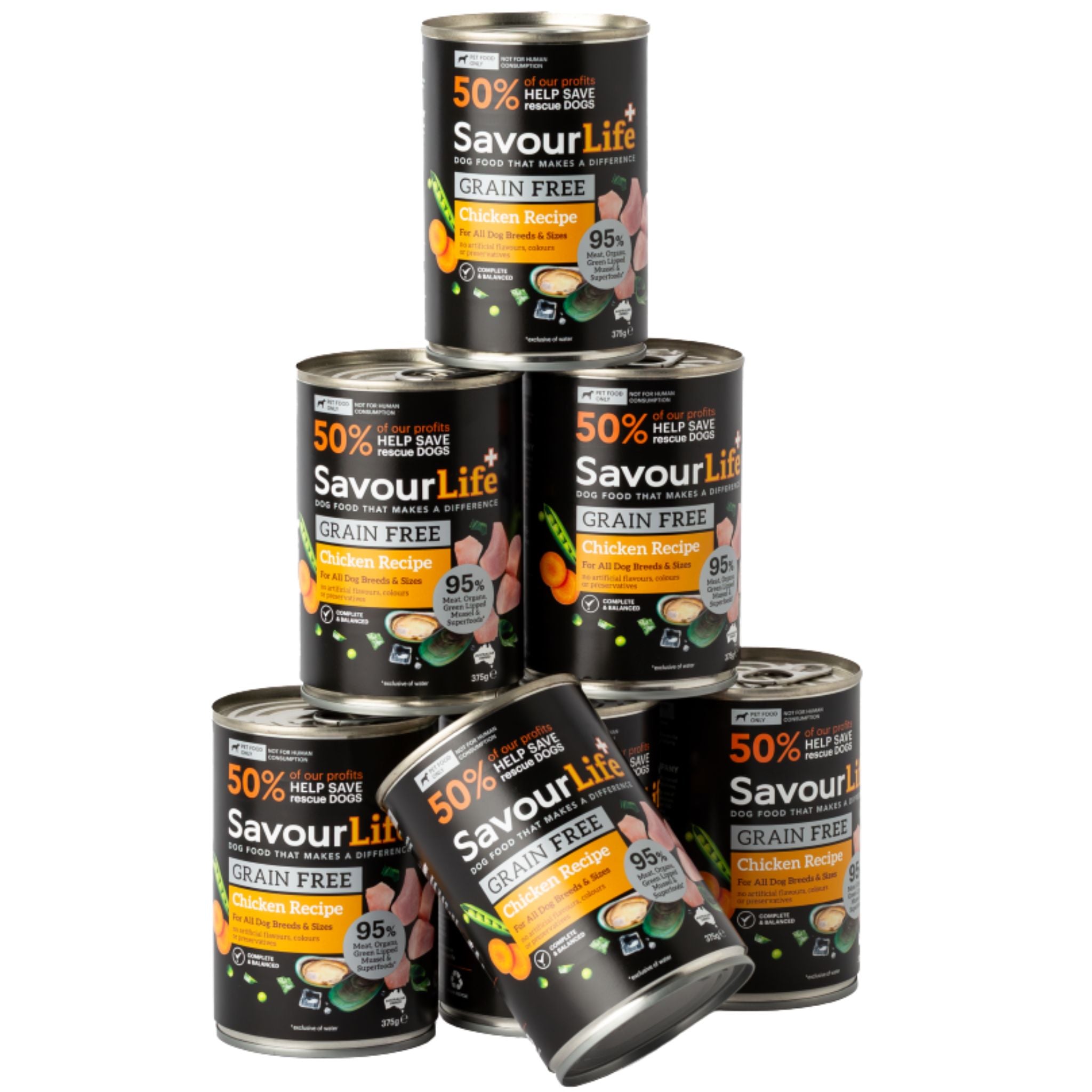 SavourLife Grain Free Adult Chicken Wet Dog Food Cans