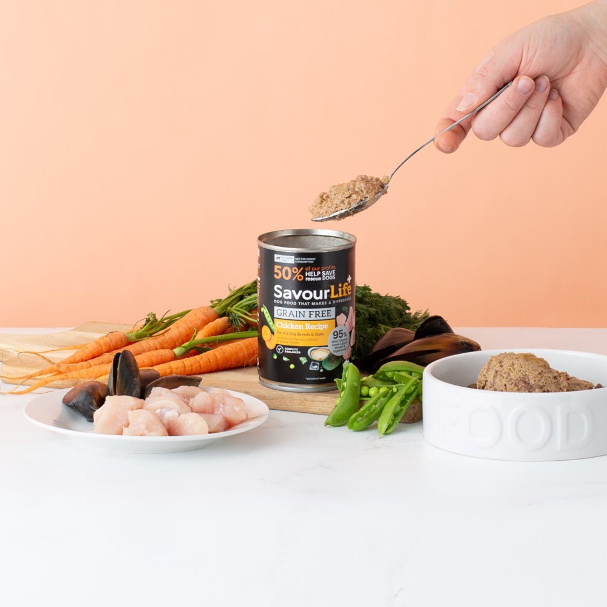 SavourLife Grain Free Adult Chicken Wet Dog Food Cans