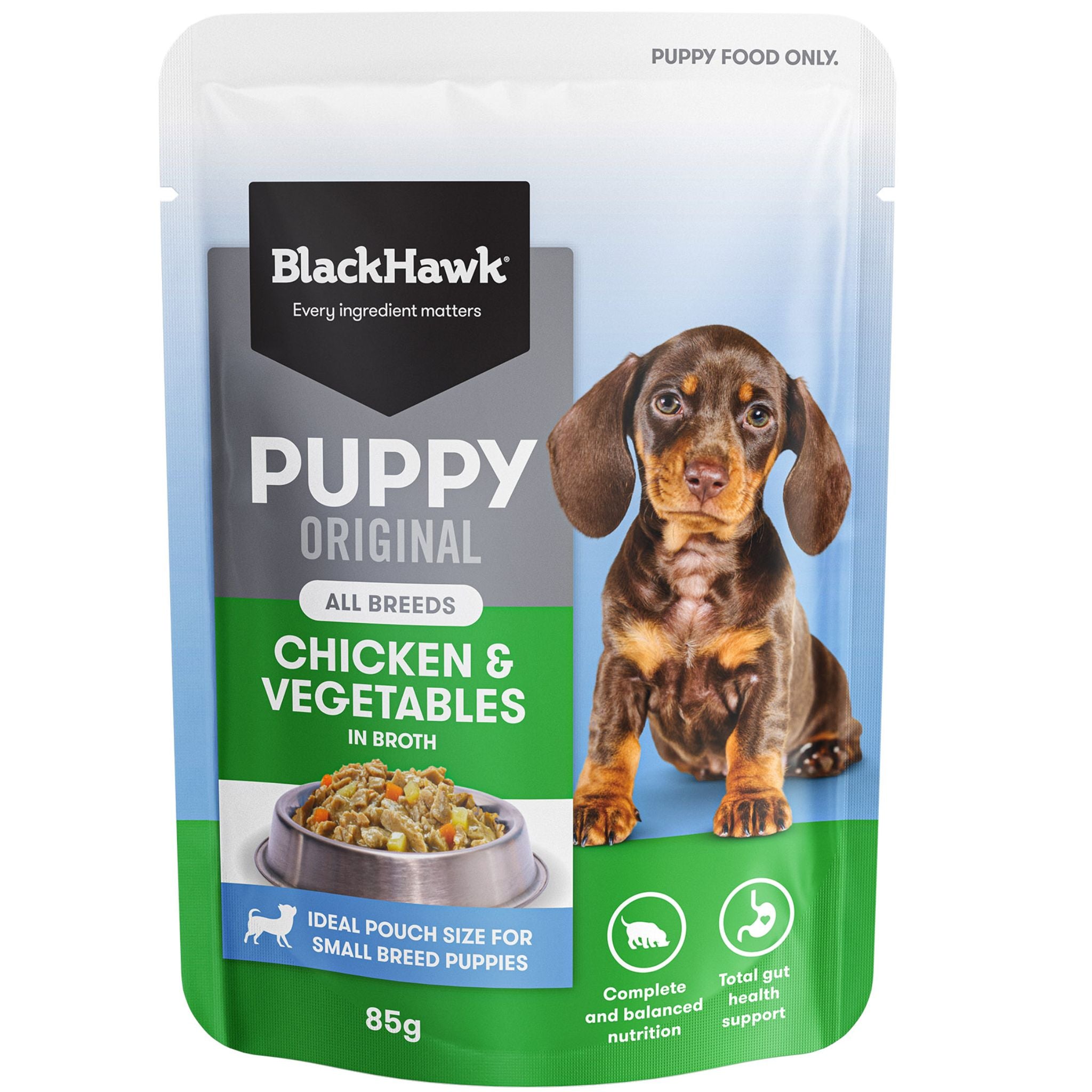 Black Hawk Original Puppy Chicken and Vegetables Wet Dog Food Pouch