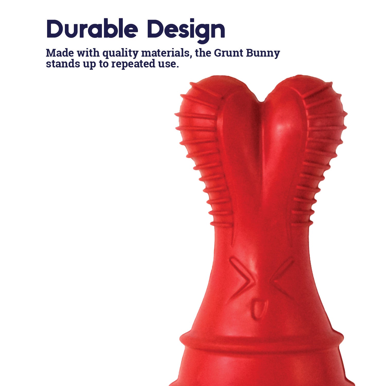 Petstages Grunt & Fetch Rubber Bunny Dog Toy