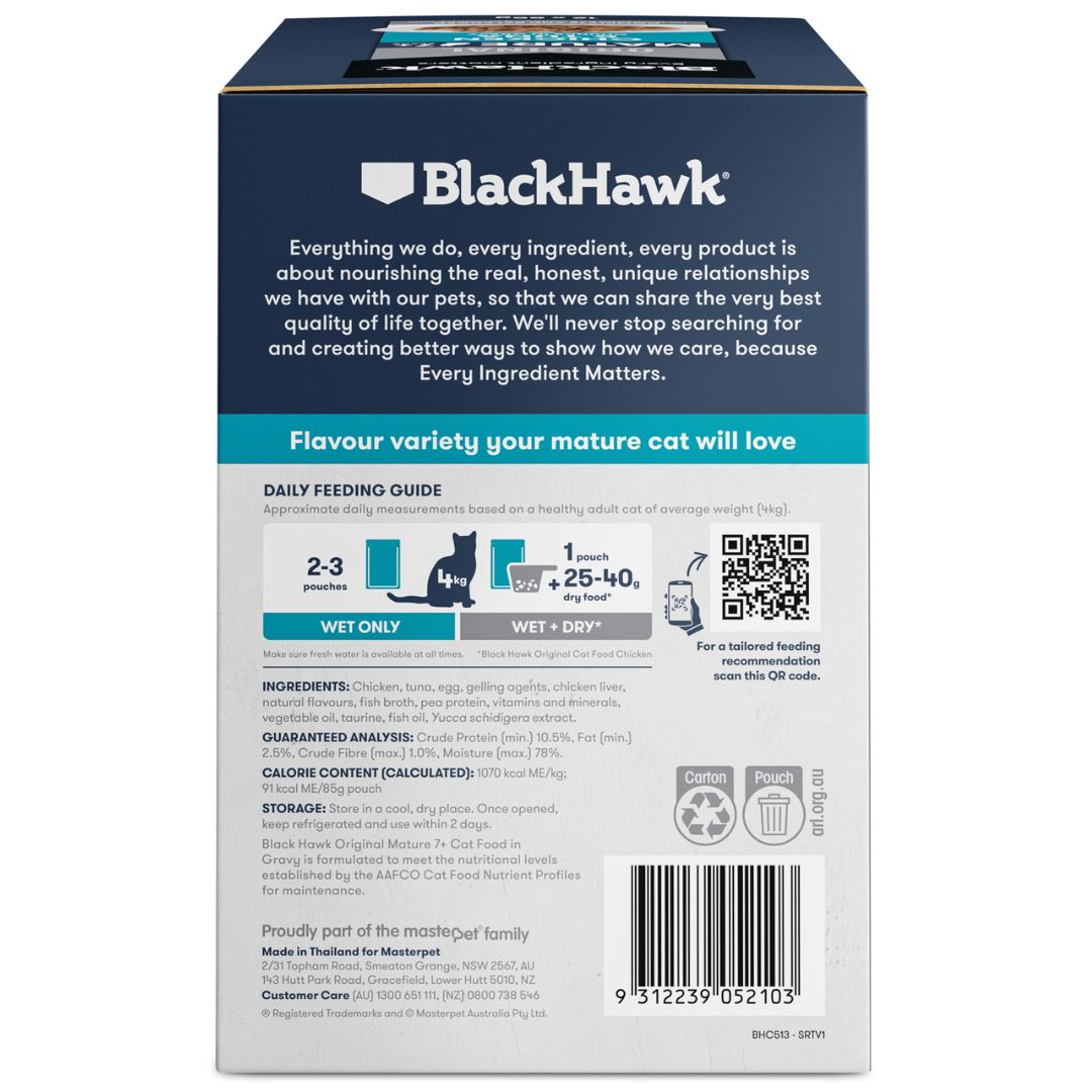 Black Hawk original Mature 7+ Wet Cat Food Chicken & Tuna | PeekAPaw Pet Supplies