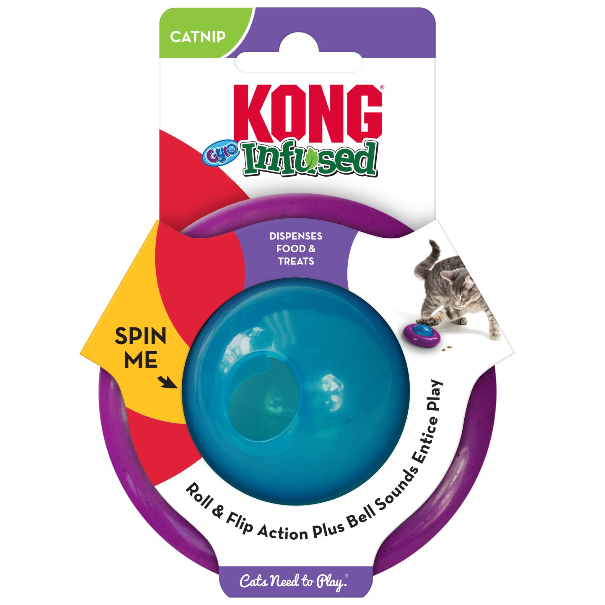KONG Cat Infused Gyro Cat Toys