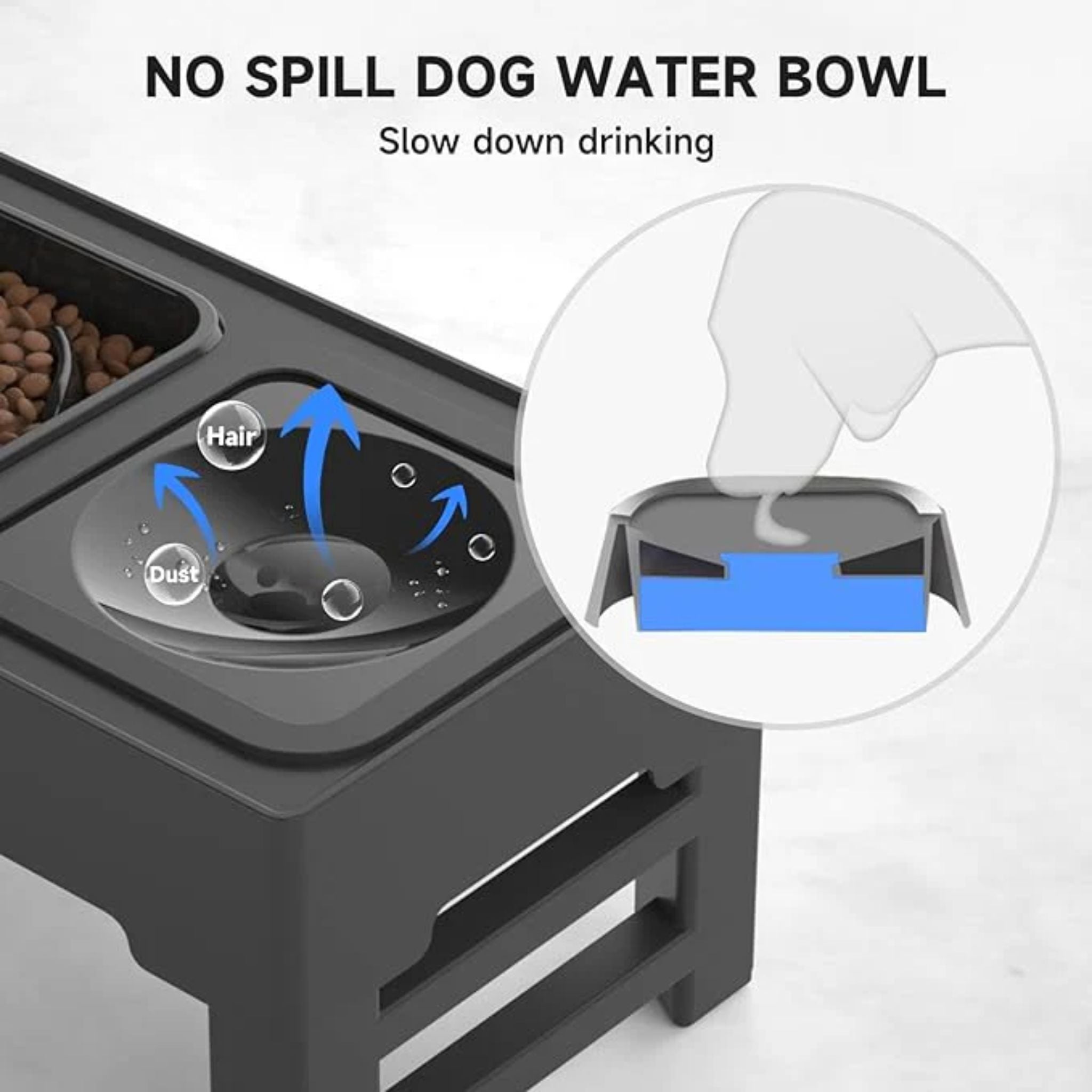 All Fur You Raised Dog Bowl - Non Spill Slow Feeder