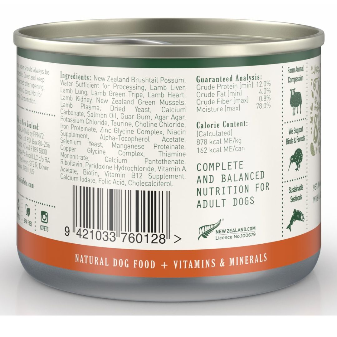 ZEALANDIA Premium Wet Dog Food Brushtail Pate 02