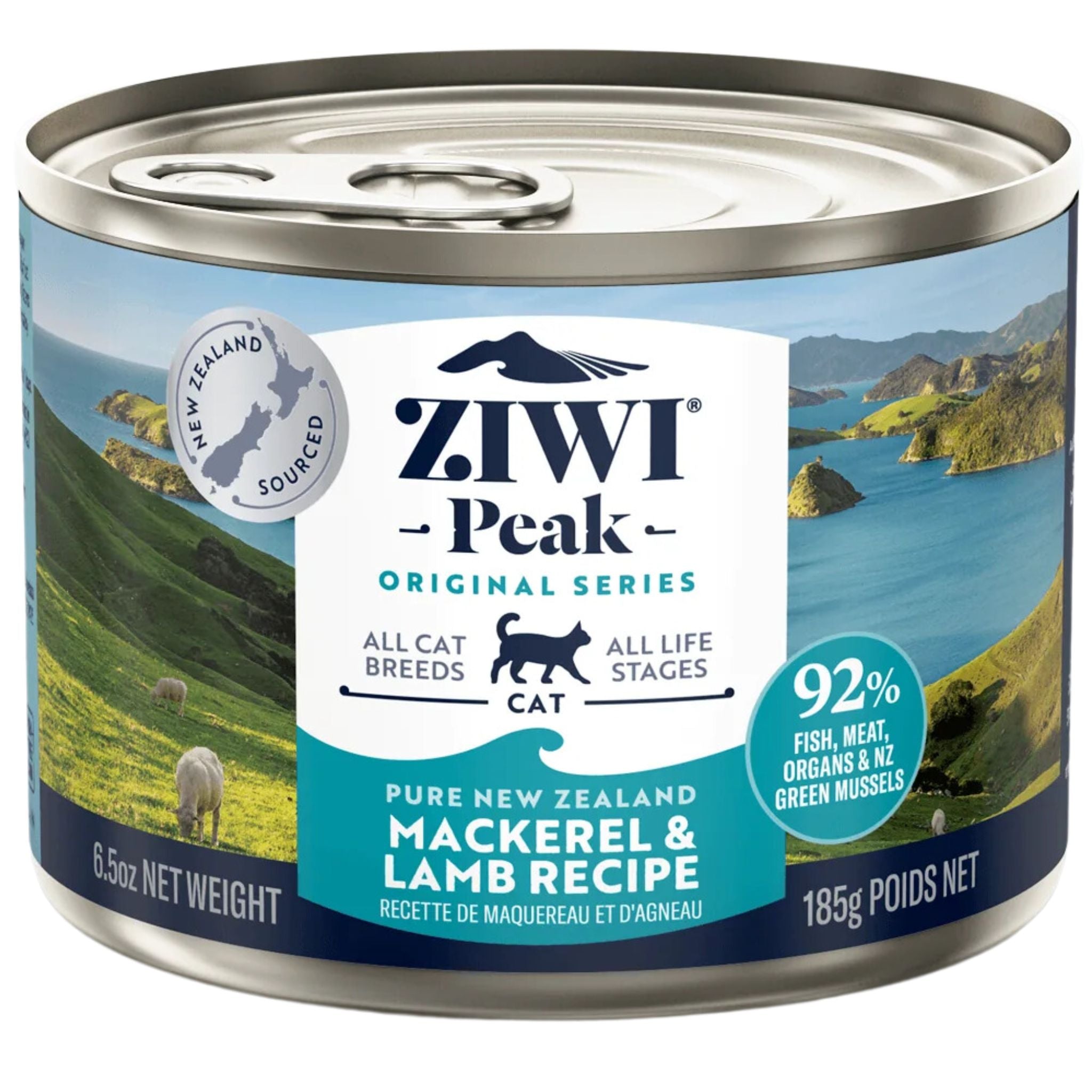 ZIWI Peak Cat Food Cans Mackerel and Lamb 185g | PeekAPaw Pet Supplies
