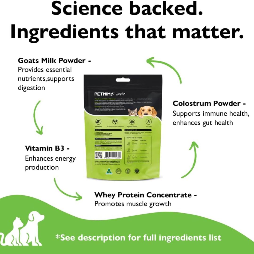 PETMIMA Vitality Boost +Nad & Goats Milk Powder | PeekAPaw Pet Supplies