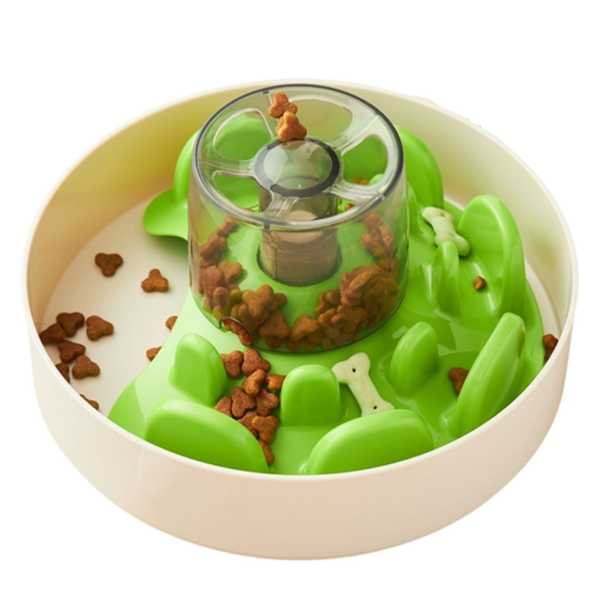 Pet DreamHouse SPIN UFO Maze Interactive Dog Bowl and Slow Feeder | PeekAPaw Pet Supplies