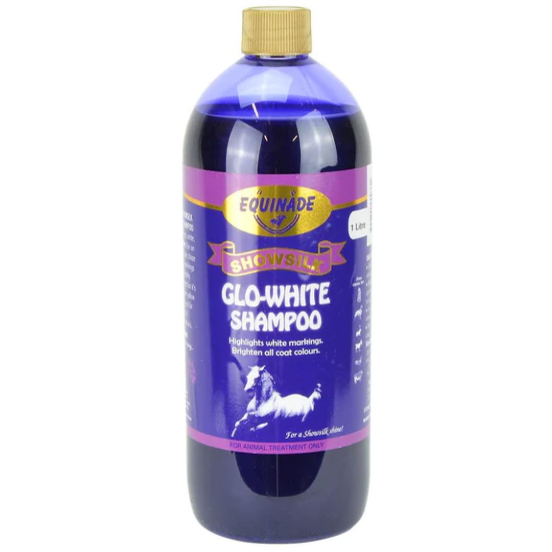 Equinade Showsilk Glo White Shampoo - 1L | PeekAPaw Pet Supplies