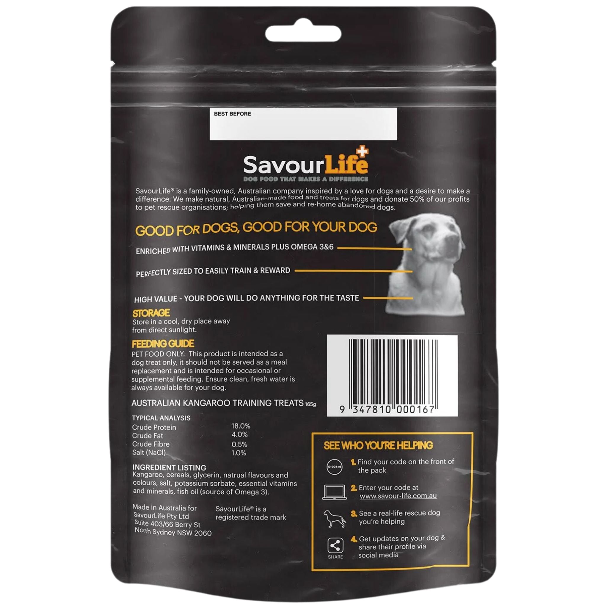 SavourLife Australian Kangaroo Training Treats for Dogs