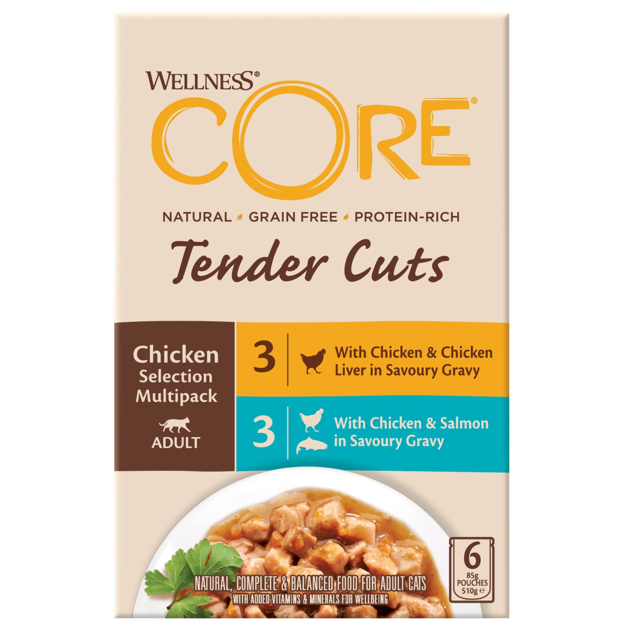Wellness Core Wet Cat Food Tender Cuts Chicken Selection Multipack