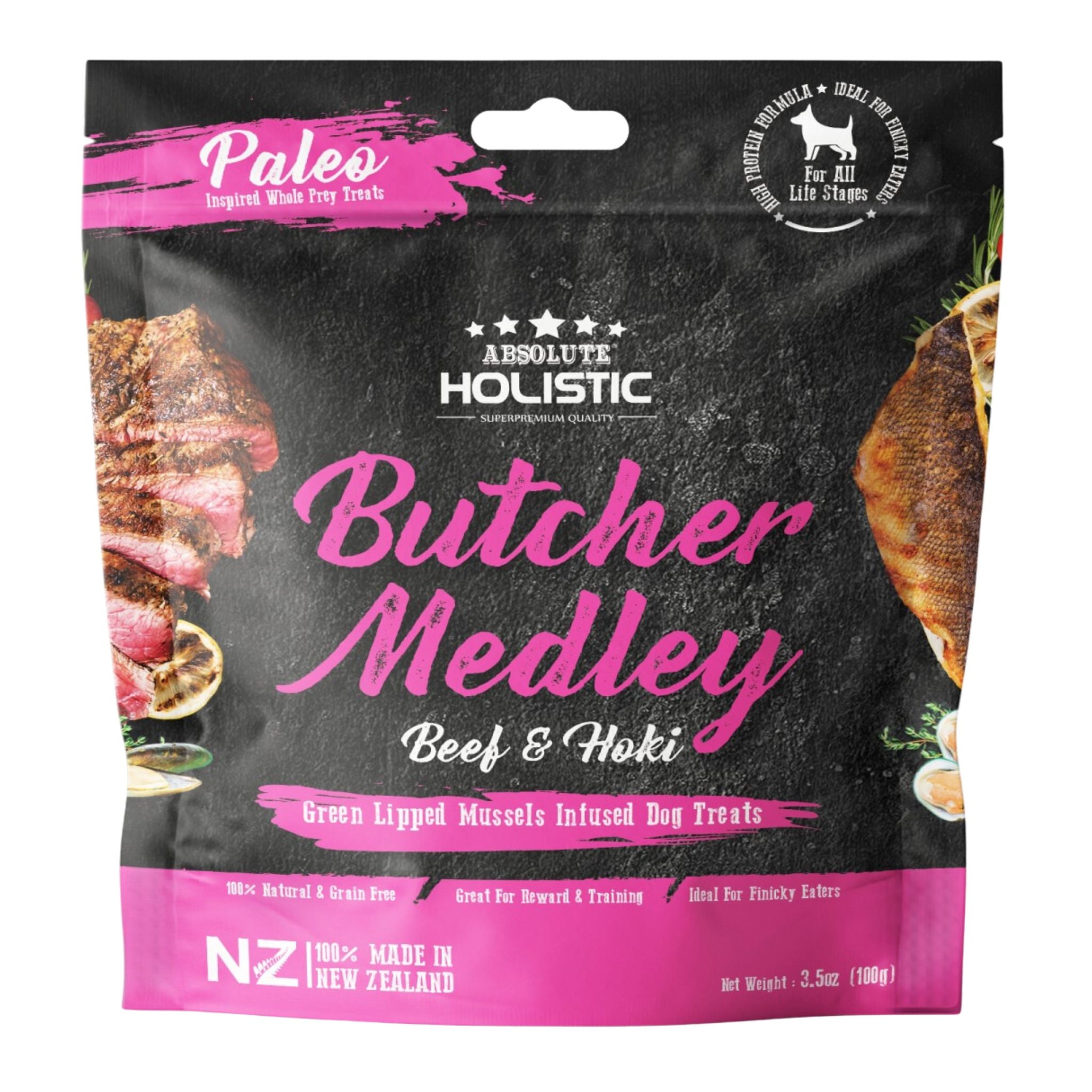 Absolute Holistic Air Dried Dog Treats Butcher Medley