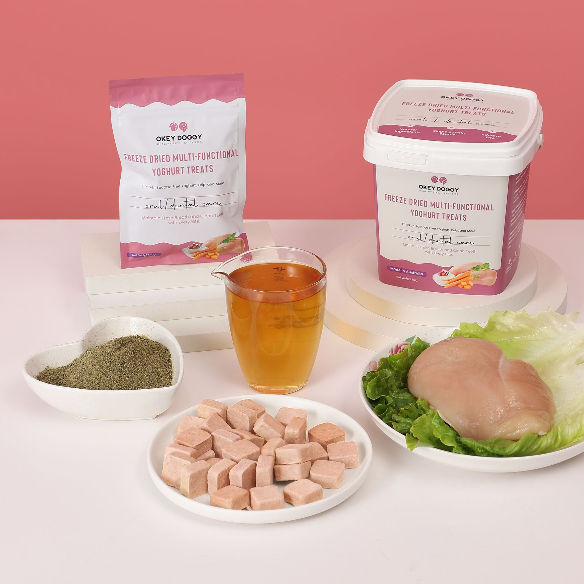 Okey Doggy Freeze Dried Multi-Functional Yoghurt Treats for Dogs & Cats Oral Dental Care