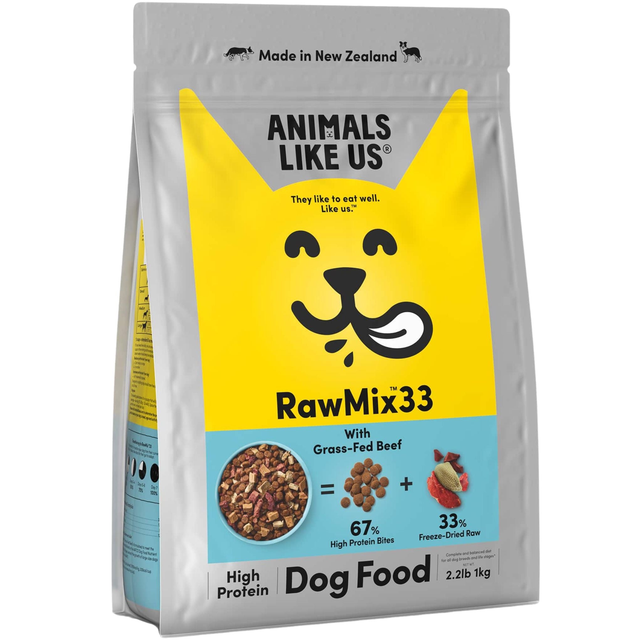 Animals Like Us Dog Food RawMix33 with Grass-Feed Beef