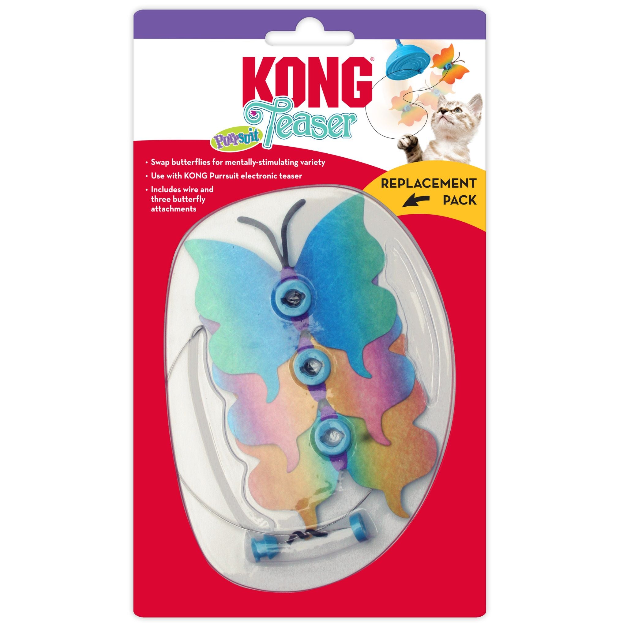 KONG Teaser Purrsuit Butterfly Replacement Pack