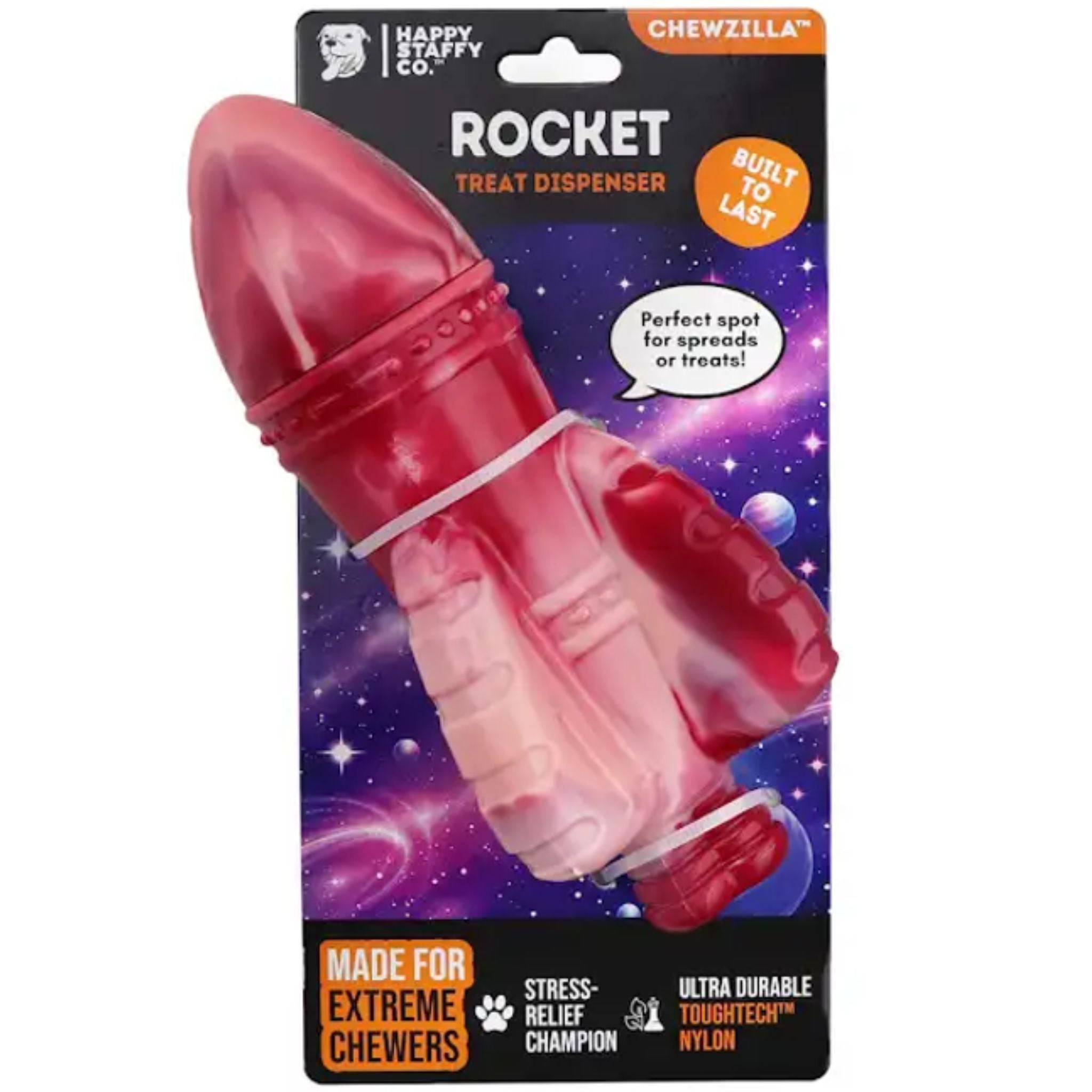 Happy Staffy Co Rocket Dog Toy