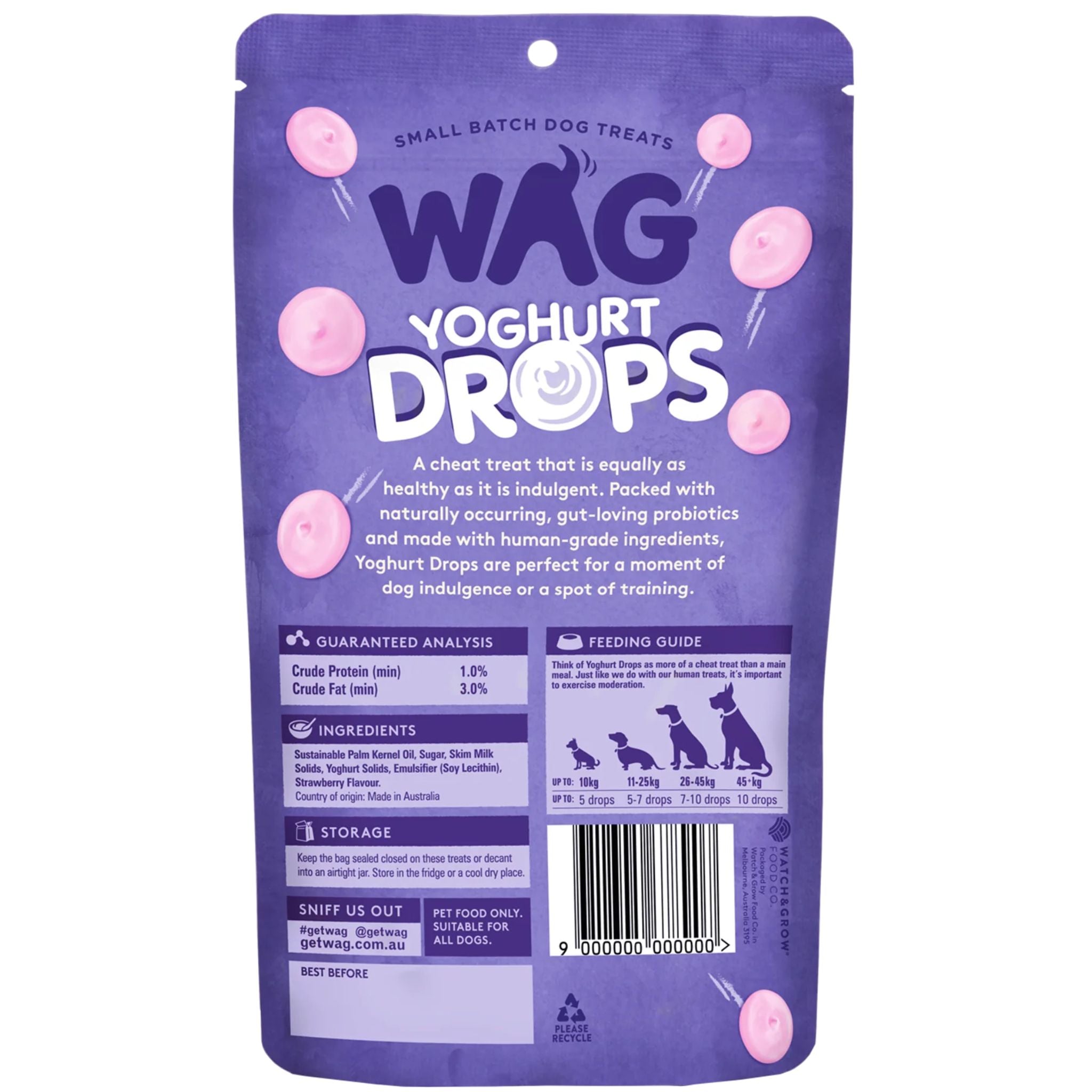 WAG Yoghurt Drops Strawberry