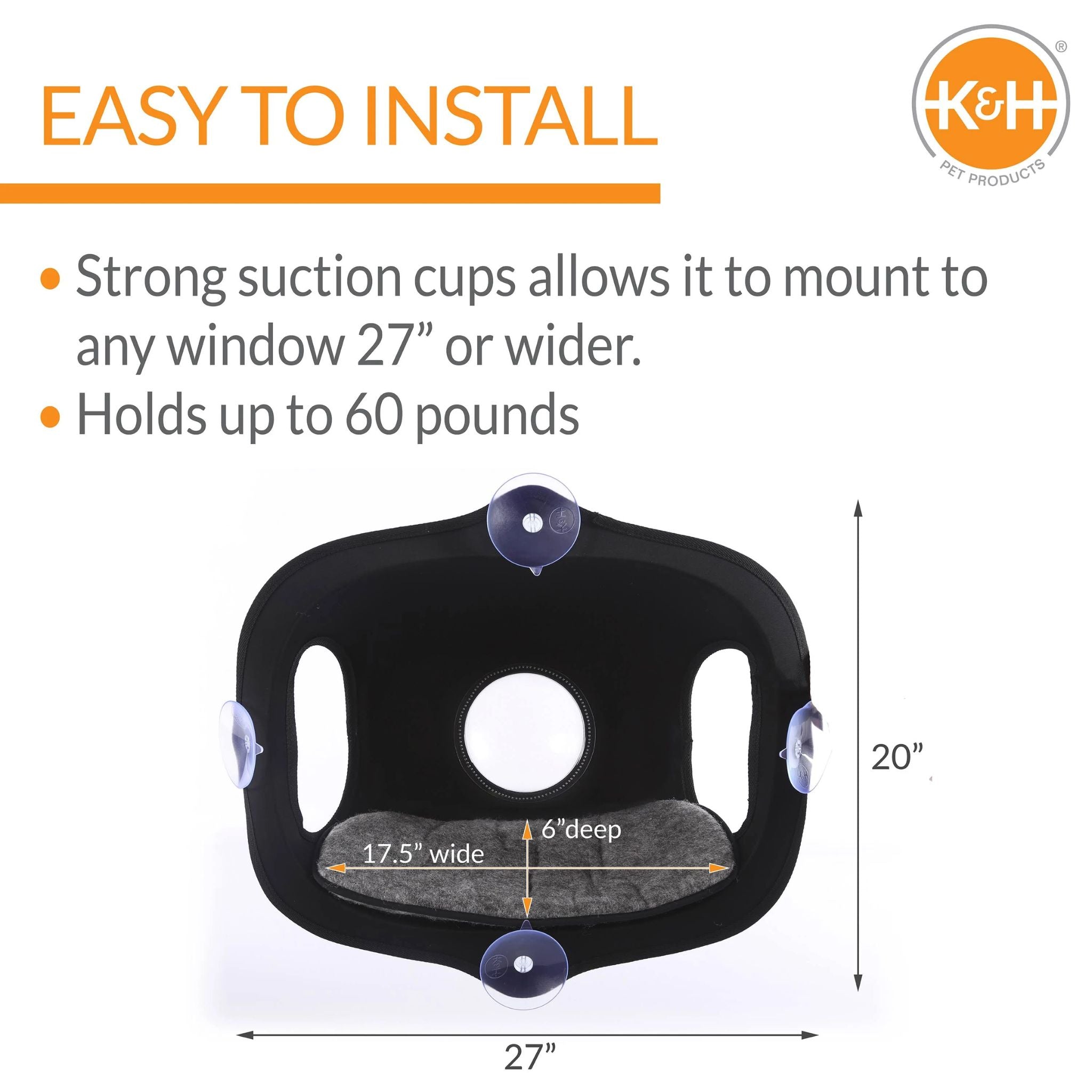 K&H EZ Mount Window Bubble Pod