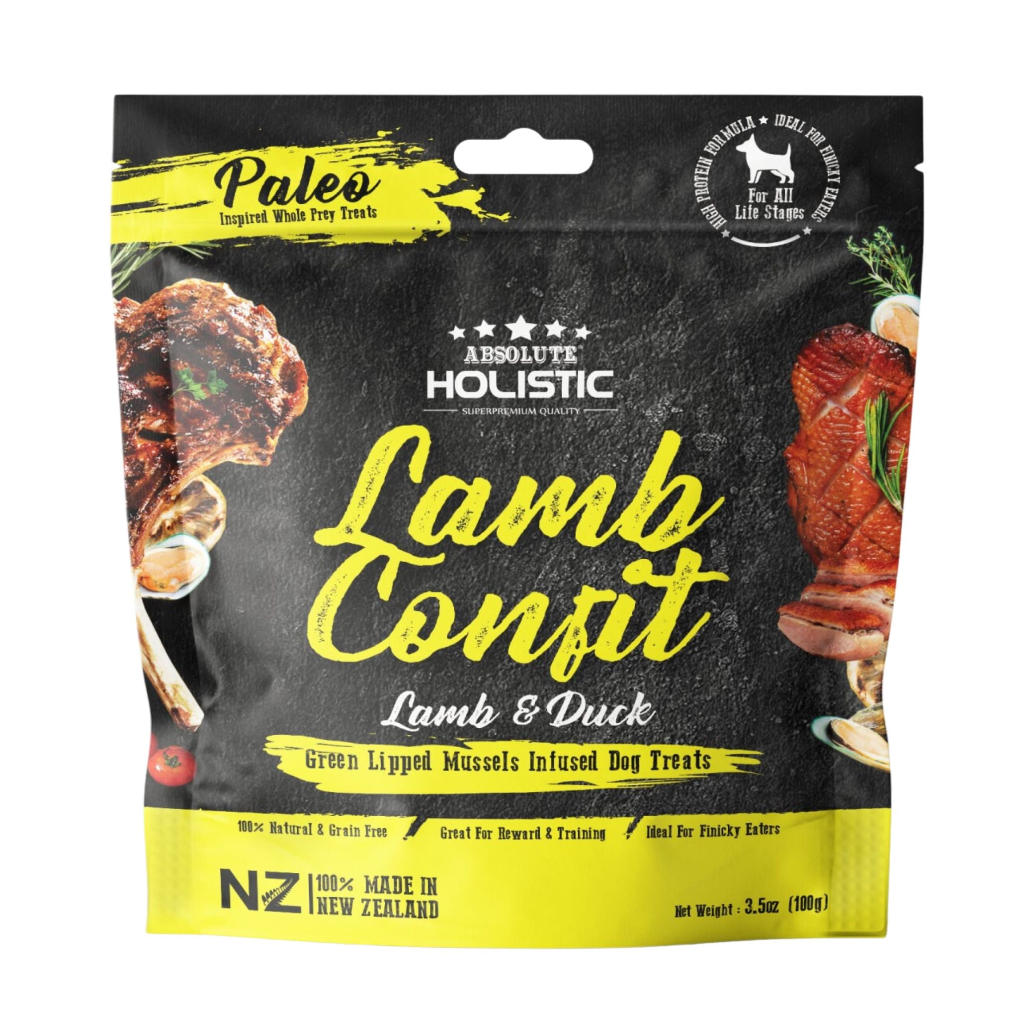 Absolute Holistic Air Dried Dog Treats Lamb Confit Lamb & Duck