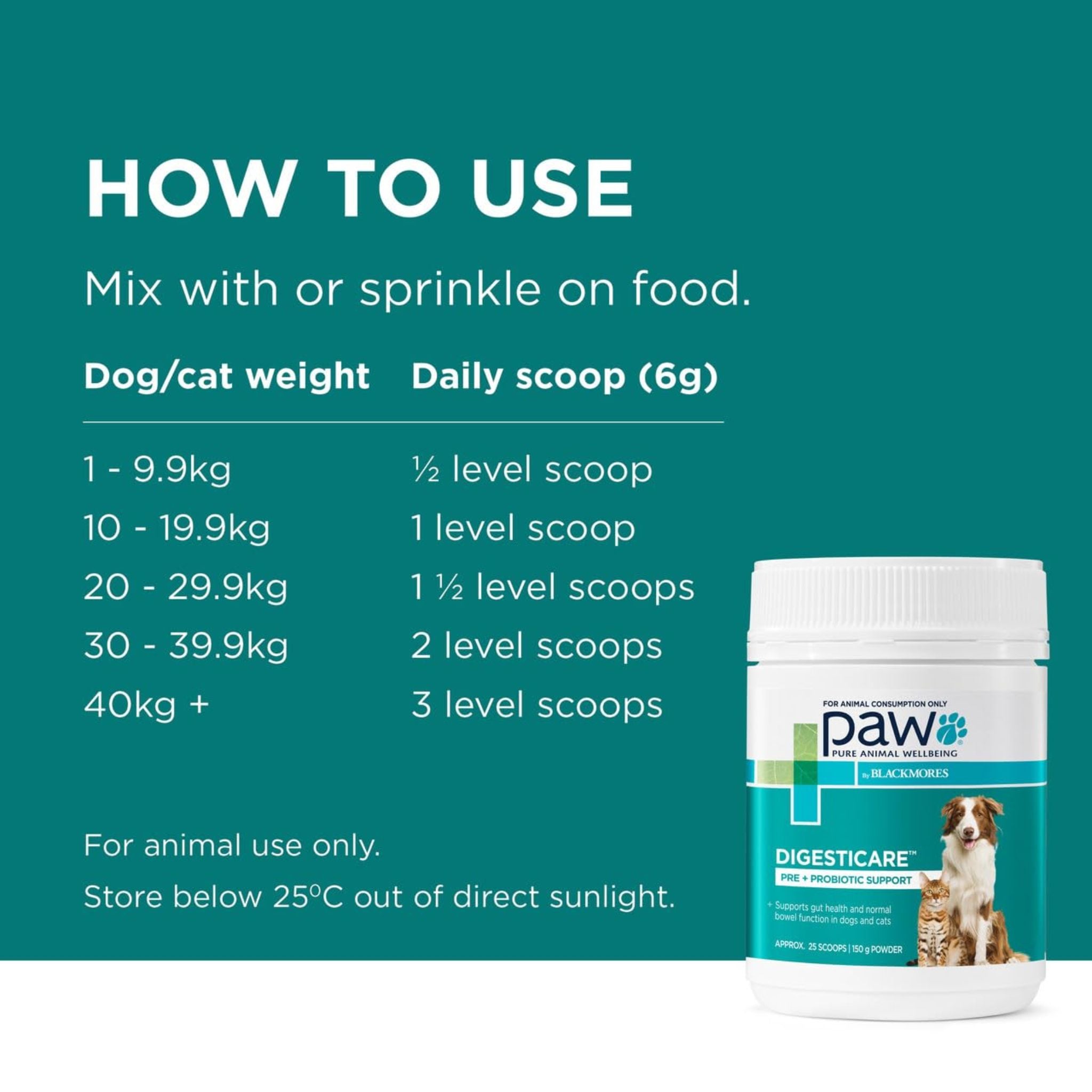 Paw By Blackmores DigesticCare for Cats and Dogs