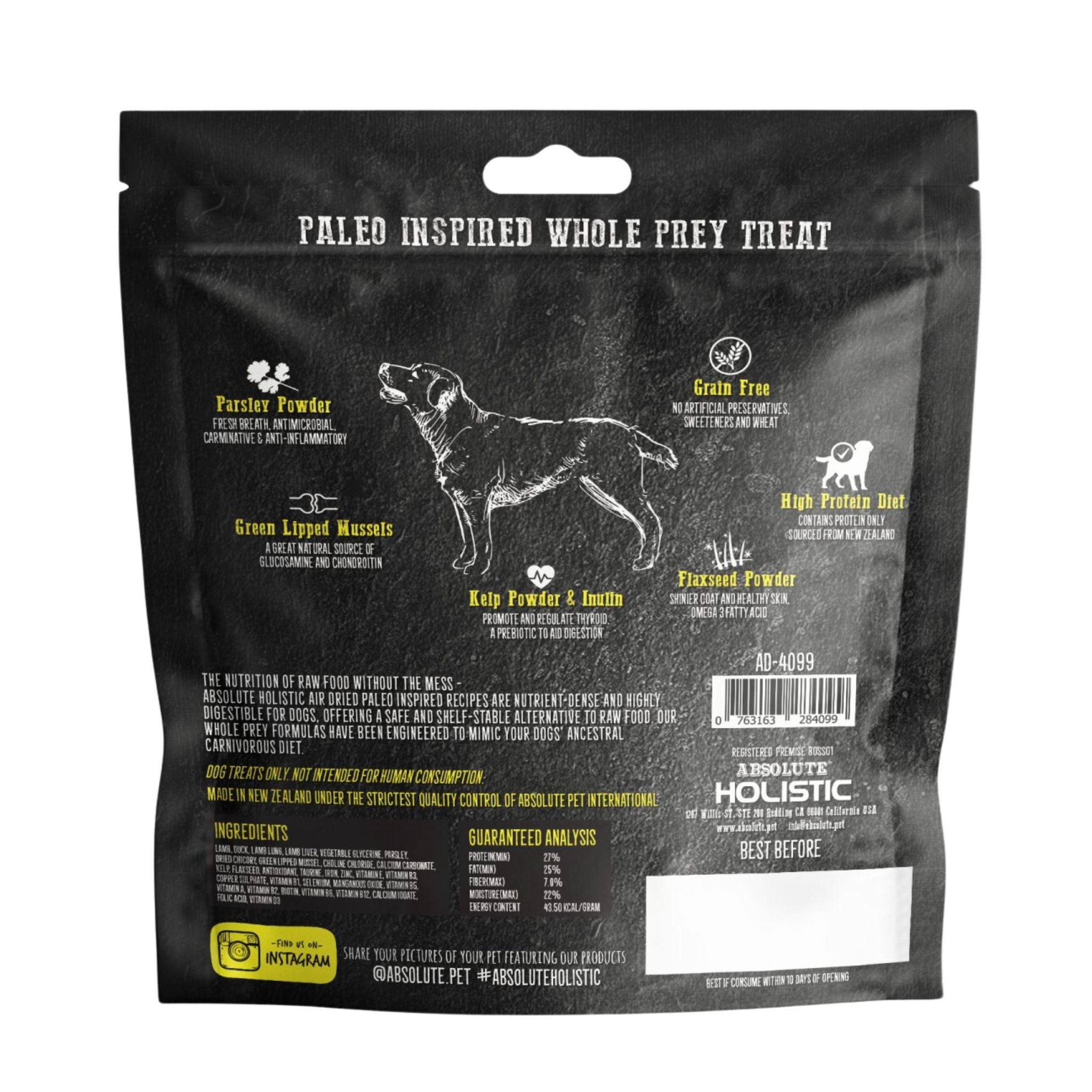 Absolute Holistic Air Dried Dog Treats Lamb Confit Lamb & Duck