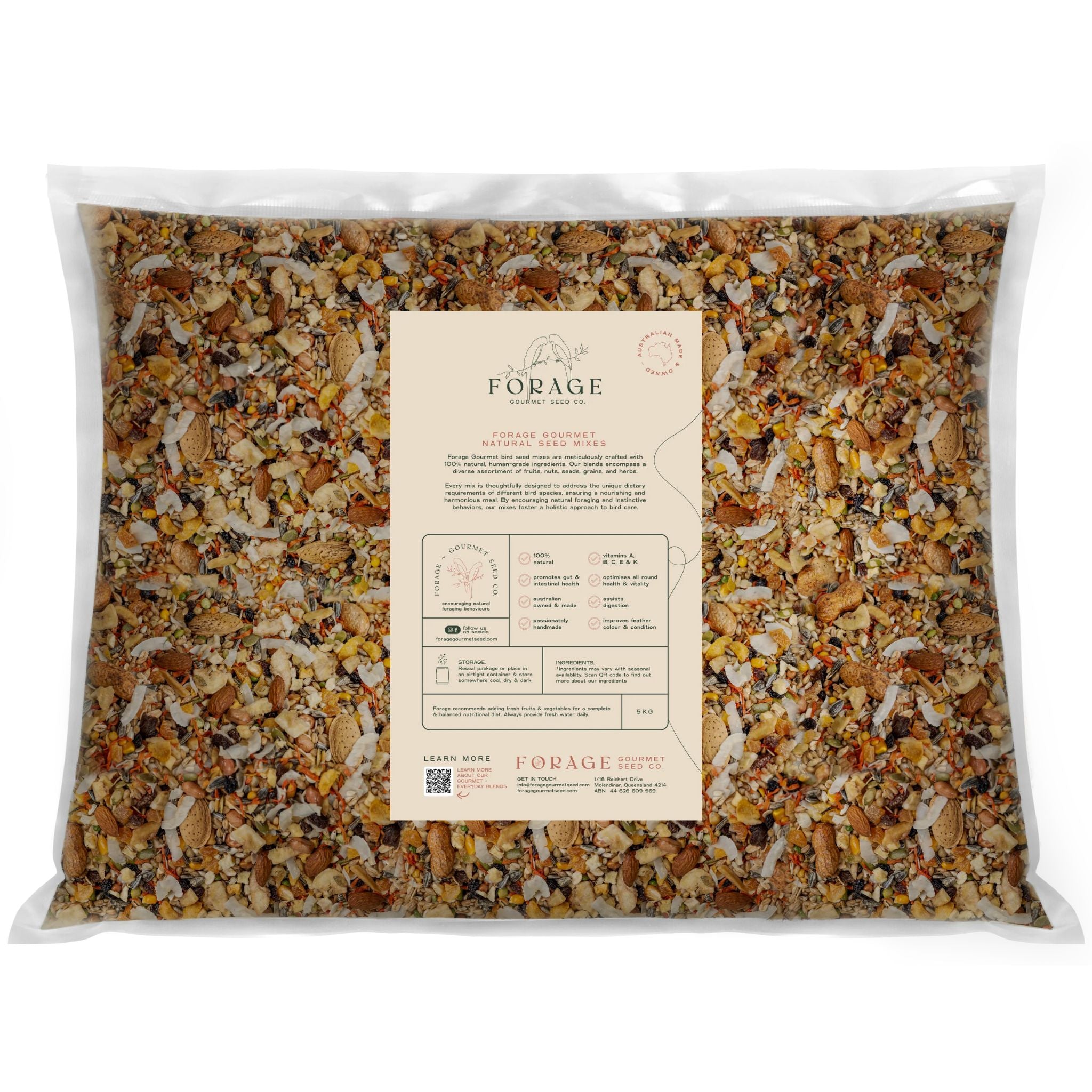 Forage Gourmet Bird Seed - Macaw & African Grey & Amazon