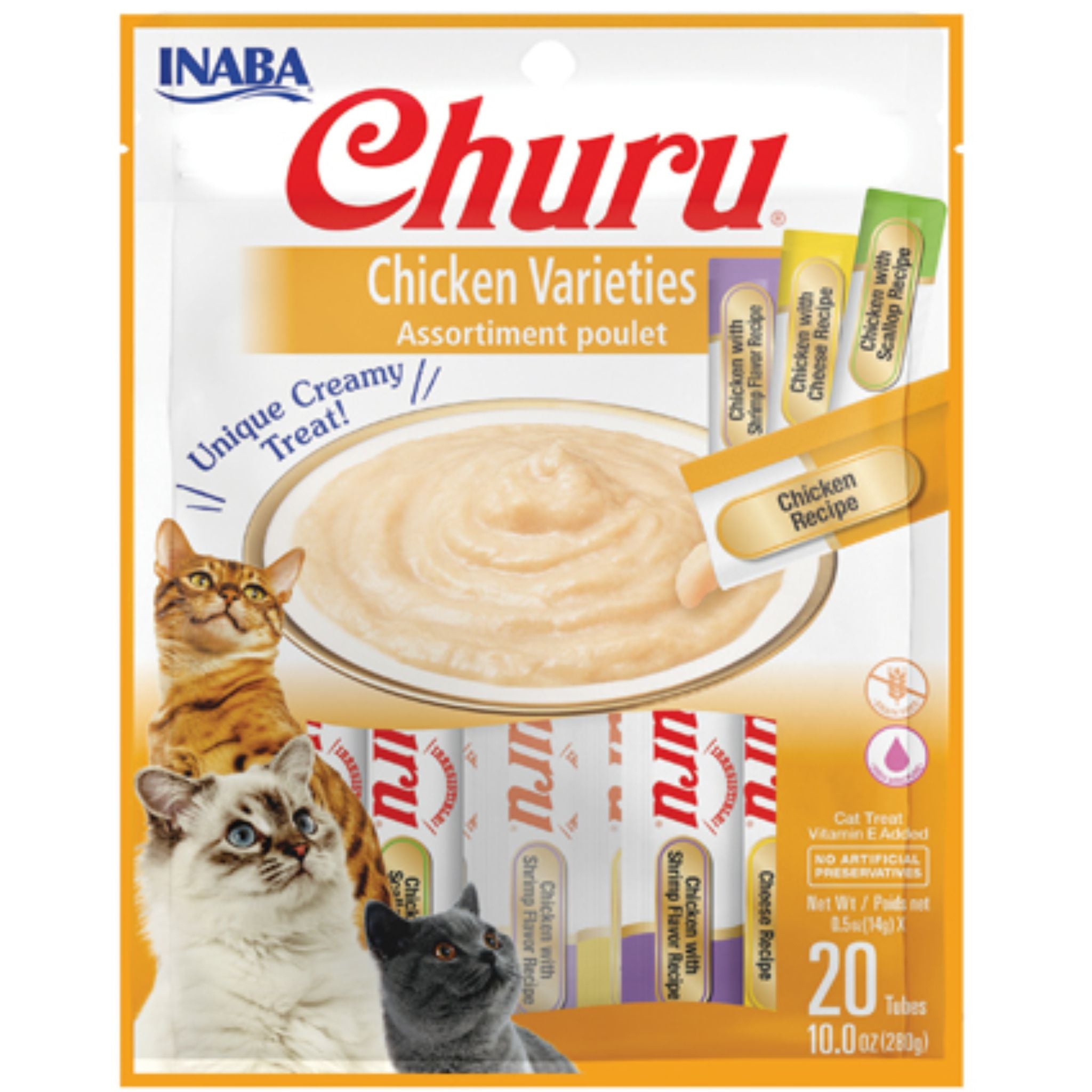 Inaba Cat Treat Churu Puree Chicken Varieties