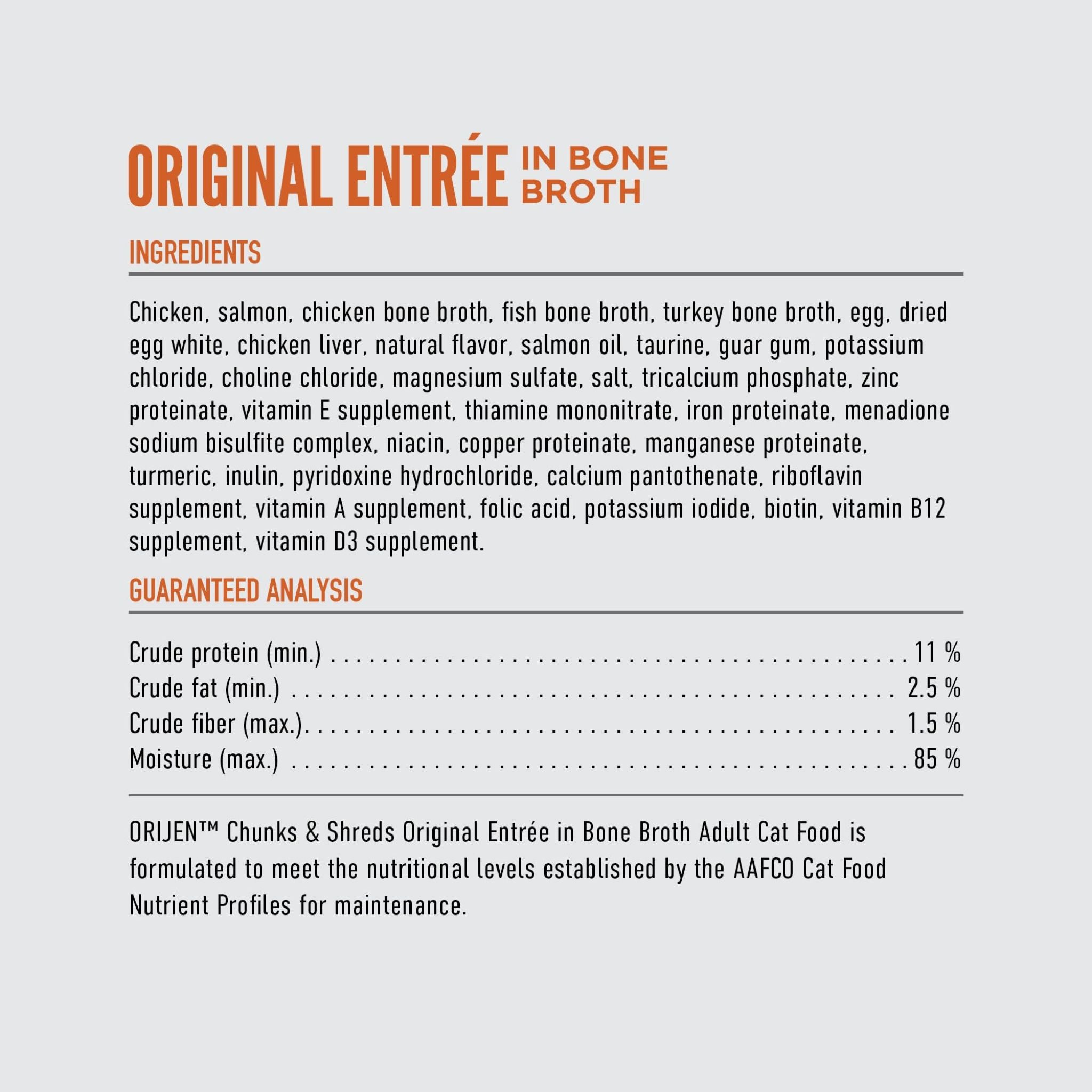 Orijen Wet Cat Food Chunks & Shreds Original Entree