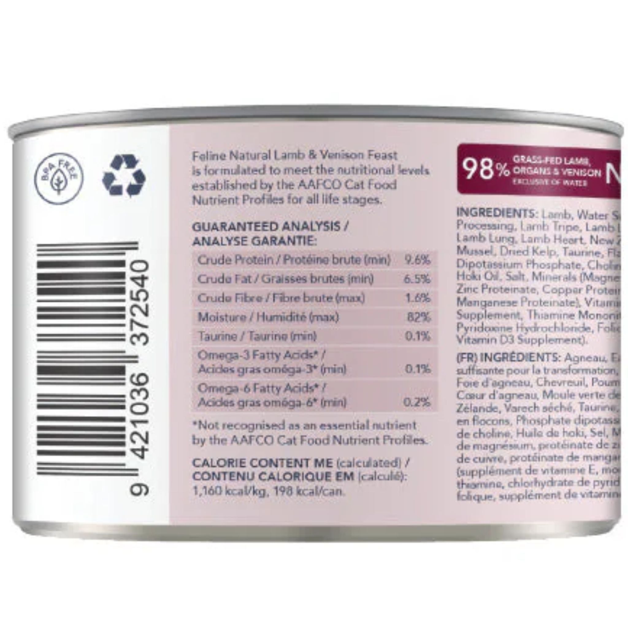 Feline Natural Lamb & Venison Feast Canned Cat Food